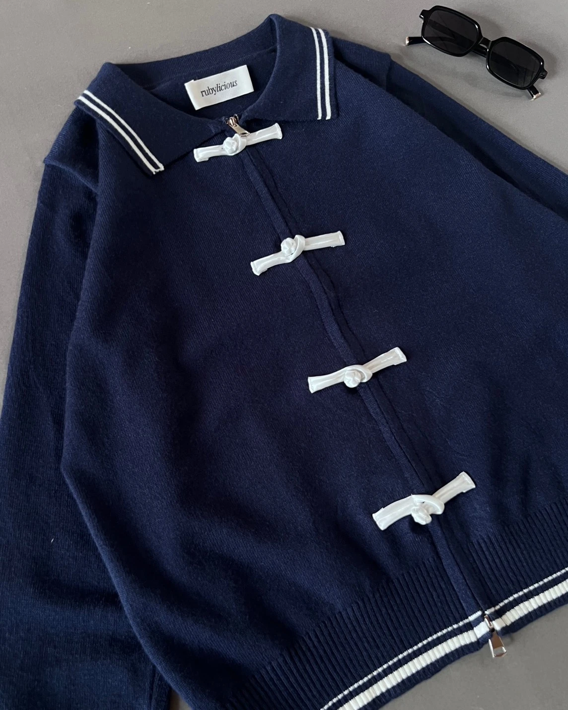 Alternative view of Fronia Knit Jacket Kode 294O Navy