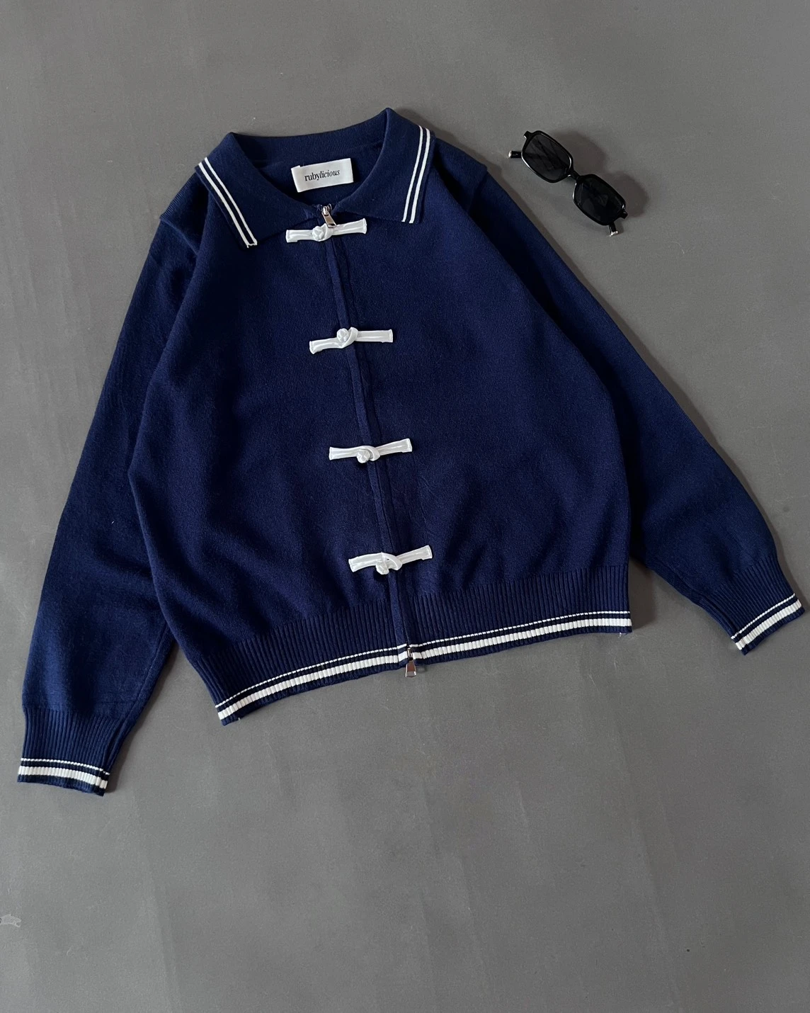 Fronia Knit Jacket Kode 294O Navy