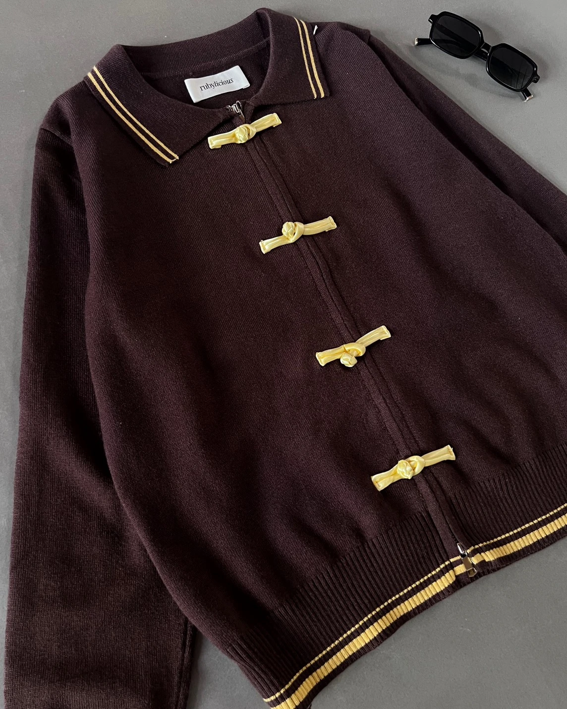 Alternative view of Fronia Knit Jacket Kode 294O Coffee