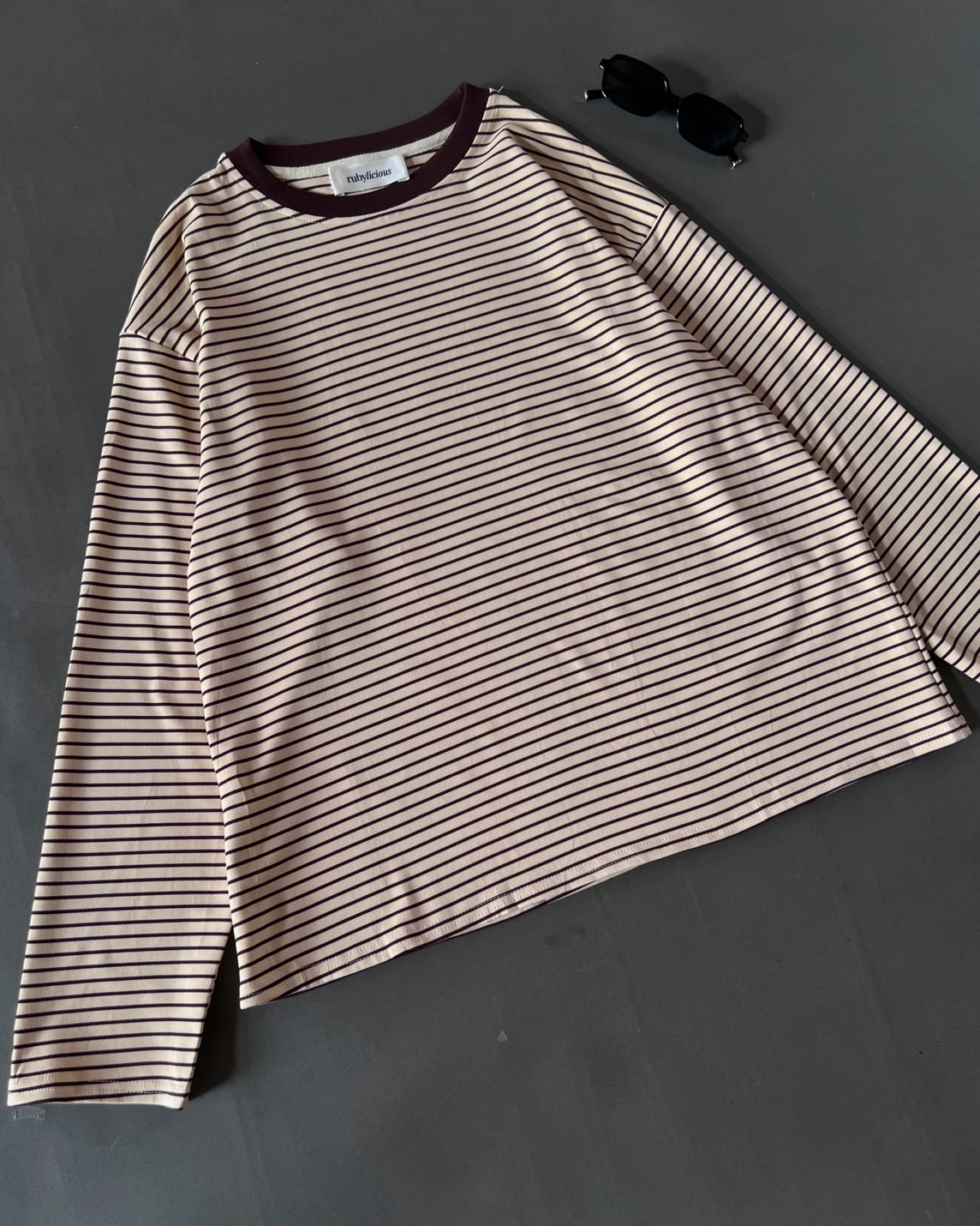 Ensley Stripe Longsleeve Kode 210P Coffee - Image 4