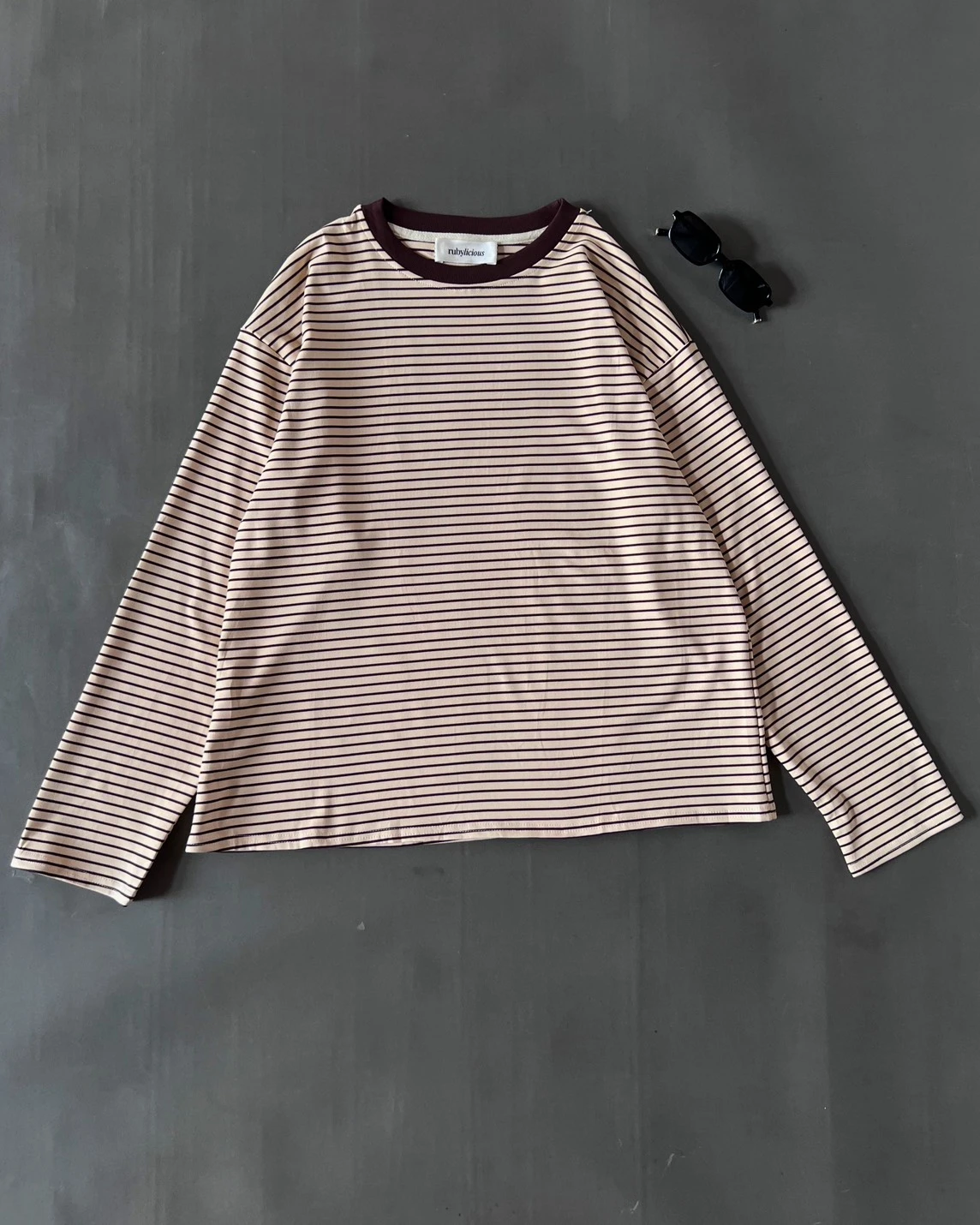 Ensley Stripe Longsleeve Kode 210P Coffee