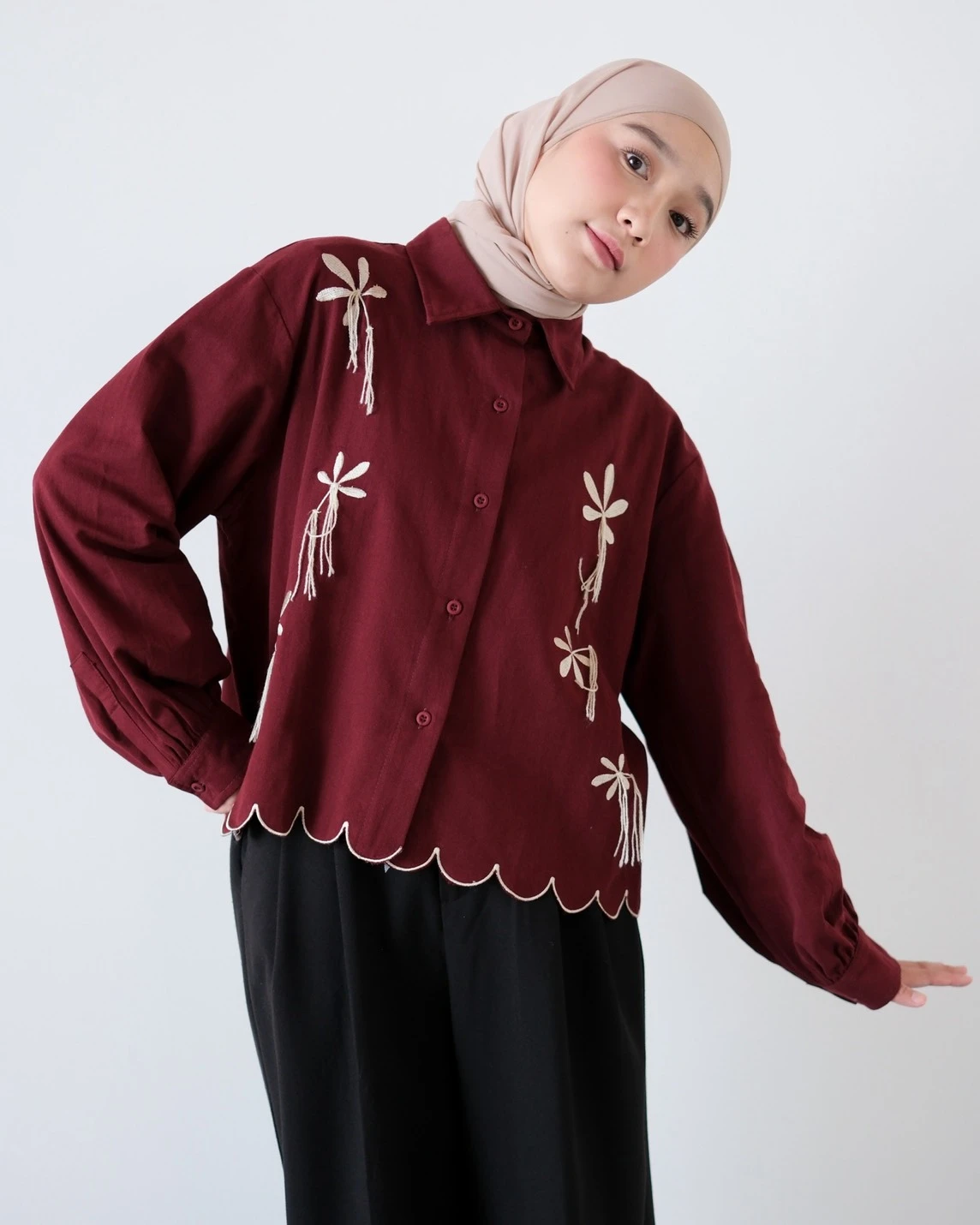 Gezca Shirt Maroon - Image 4