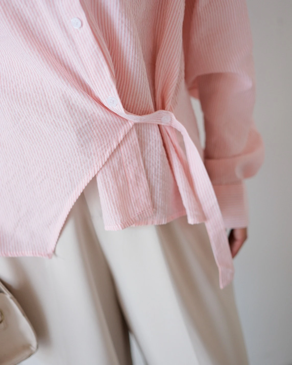 Alternative view of Qeitha Stripe Shirt Kode 557N Pink