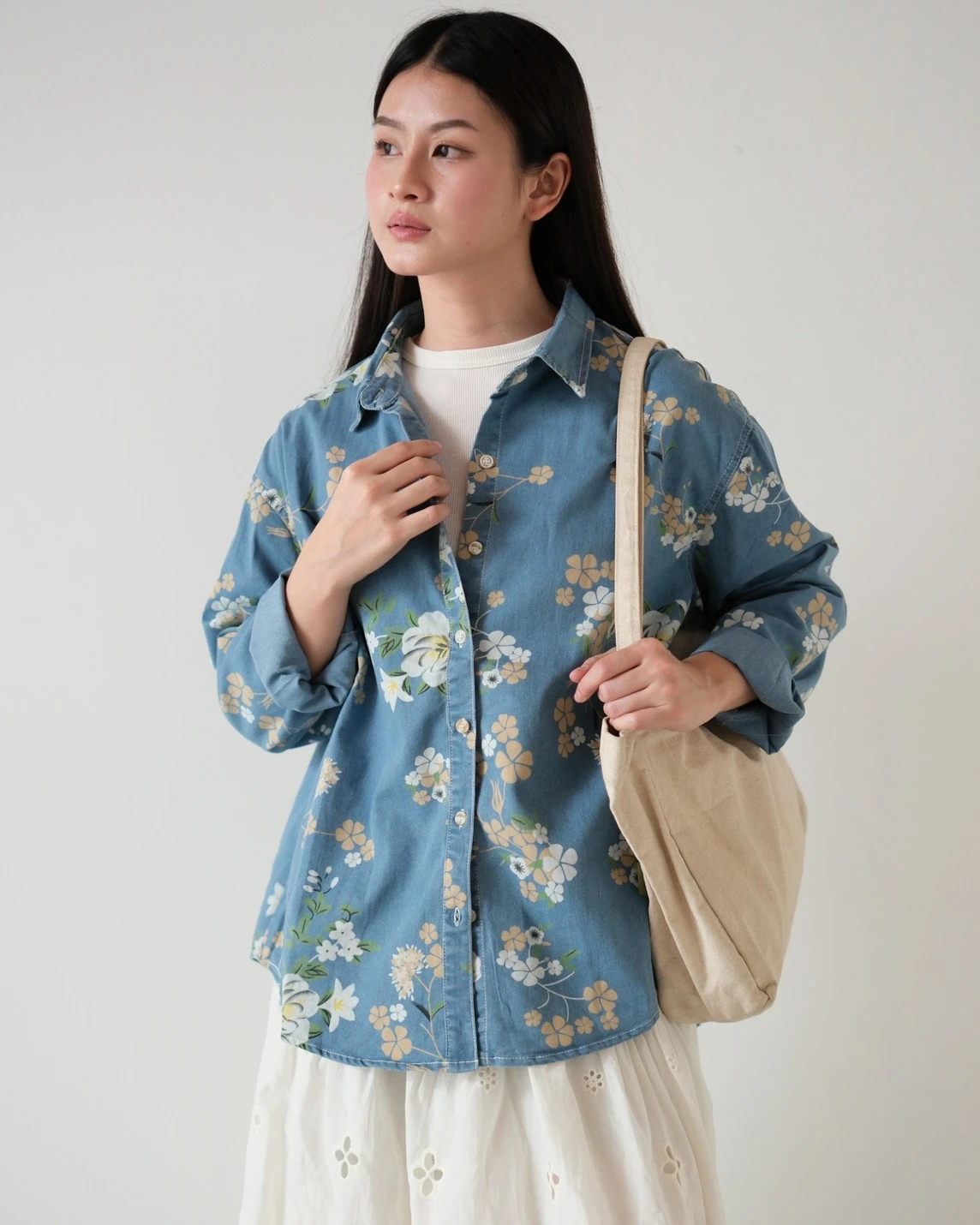 Alternative view of Ismy Denim Shirt Kode 51N Medium Blue