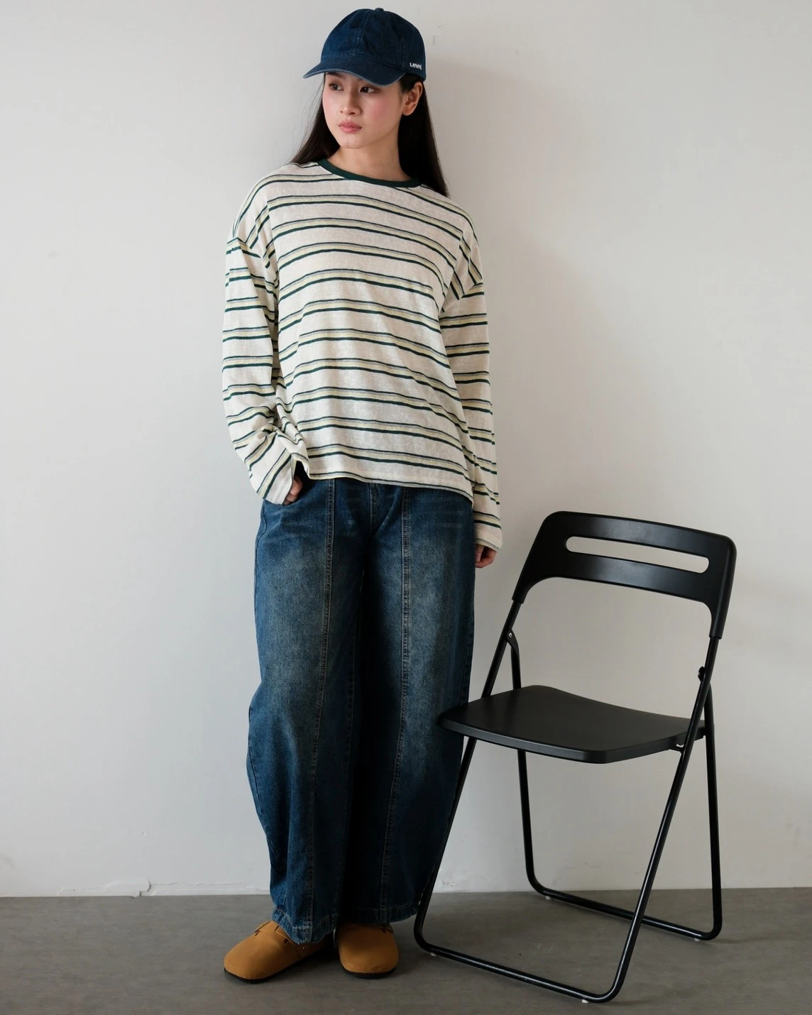 Endira Stripe Longsleeve Kode 17-P Glass Green