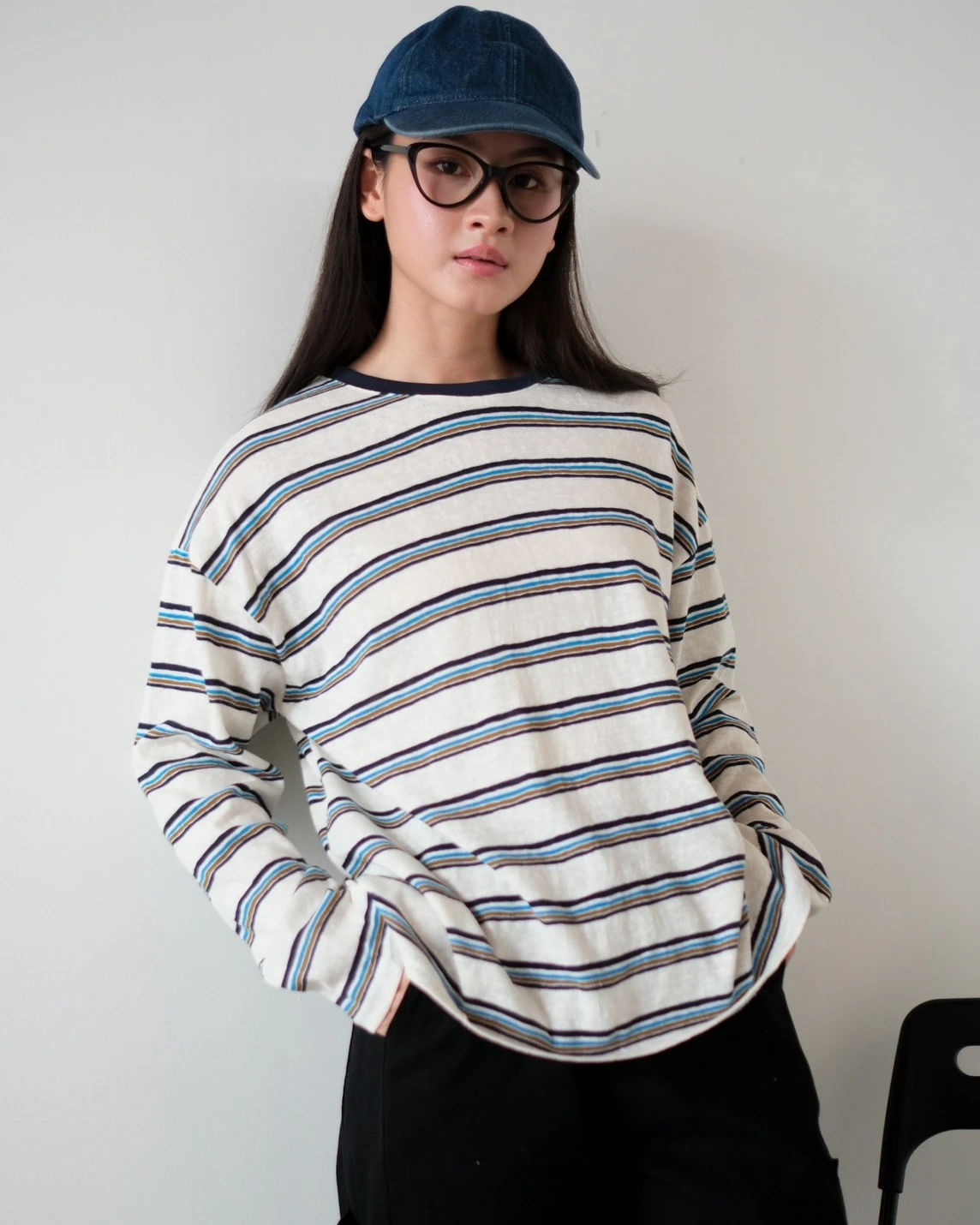 Alternative view of Endira Stripe Longsleeve Kode 17-P Bw-Navy