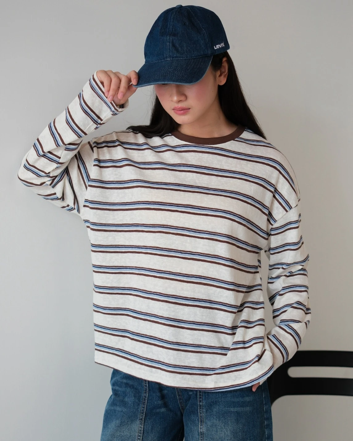 Alternative view of Endira Stripe Longsleeve Kode 17-P Coffee