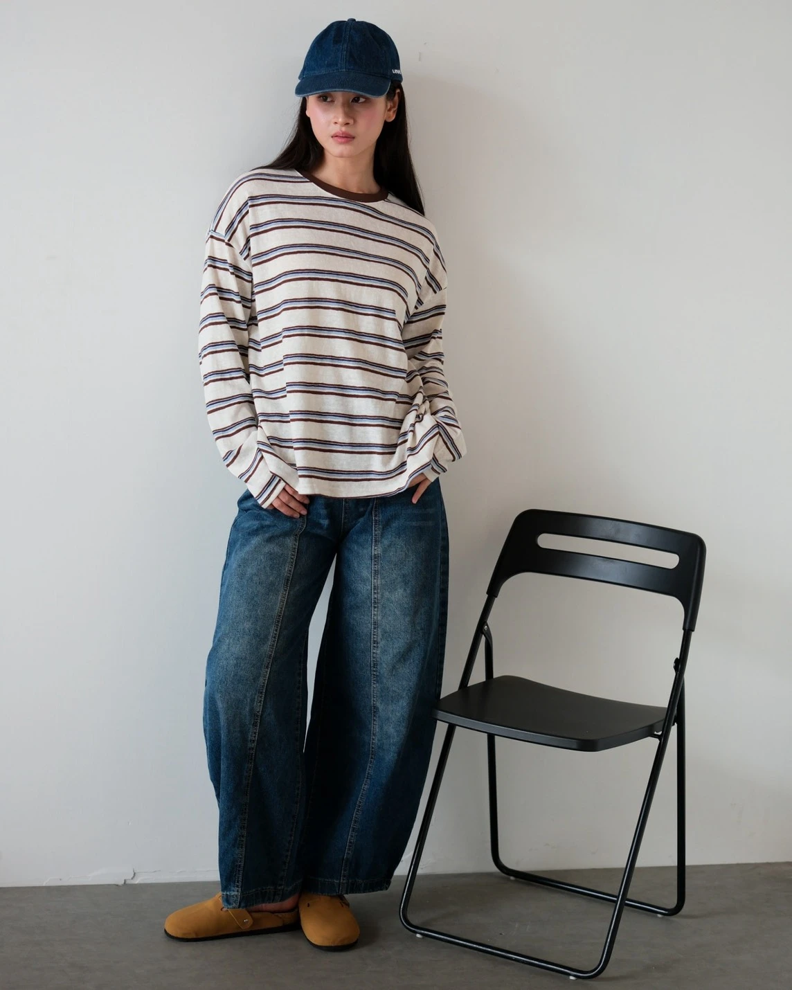 Endira Stripe Longsleeve Kode 17-P Coffee