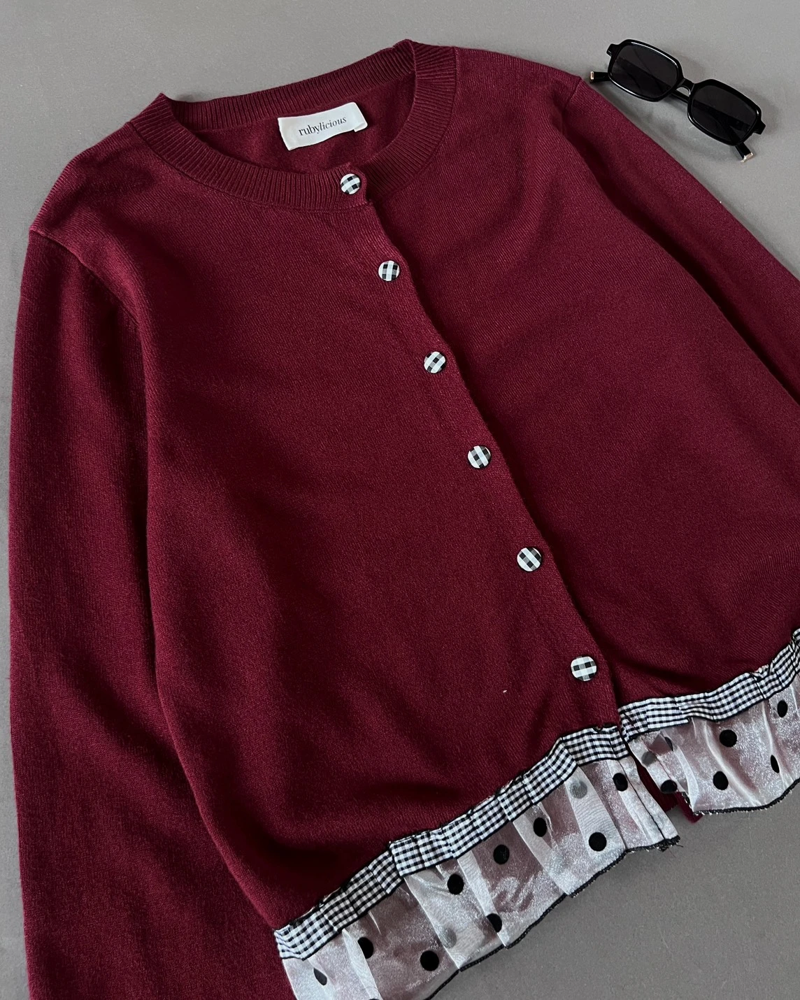 Alternative view of Xelbya Cardi Kode 664N Maroon