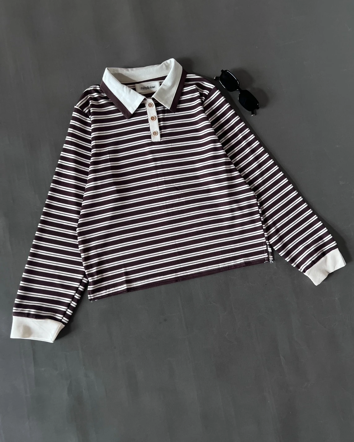 Alternative view of Bineta Stripe Longsleeve Kode 211P Coffee