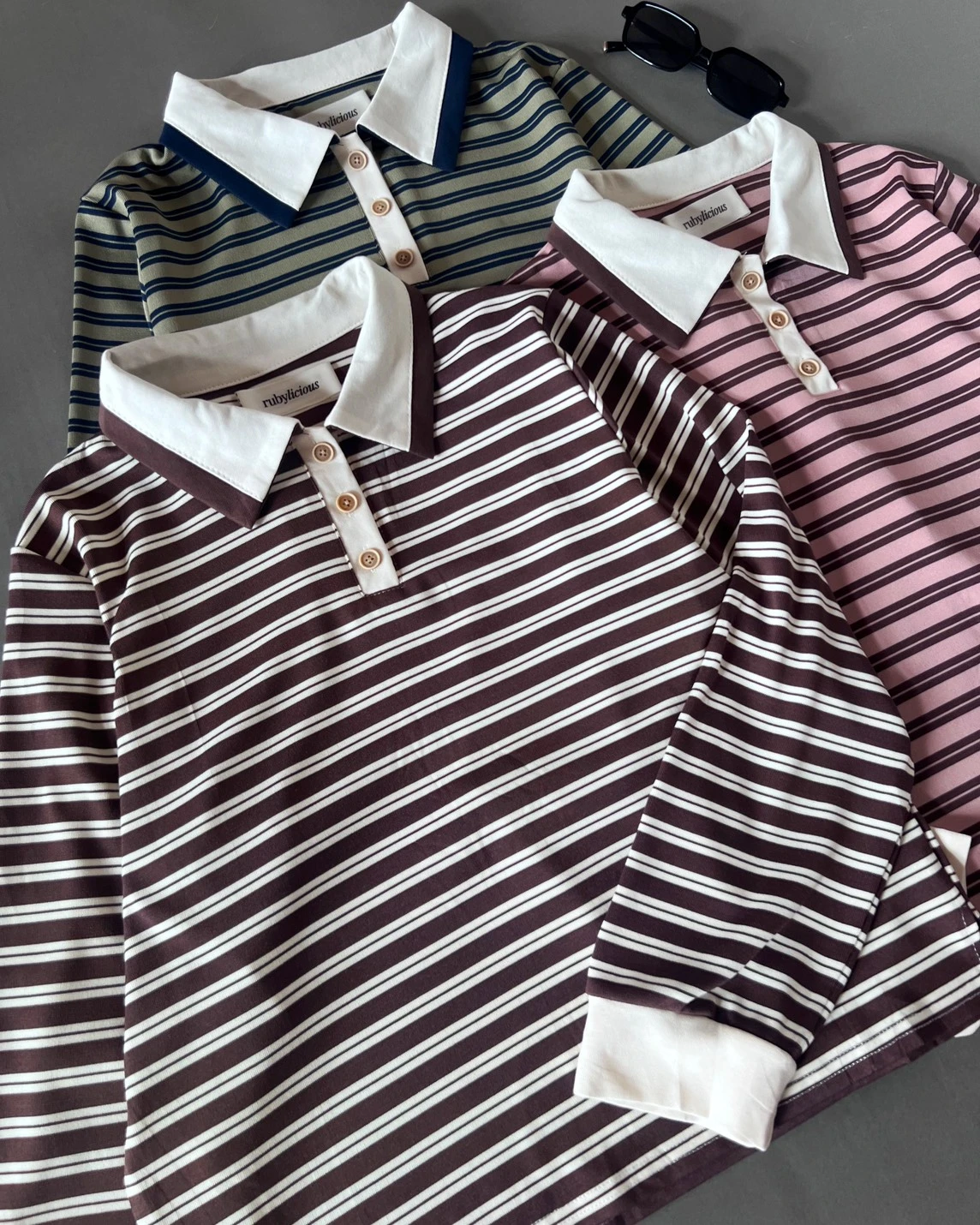 Bineta Stripe Longsleeve Kode 211P Olive - Image 3