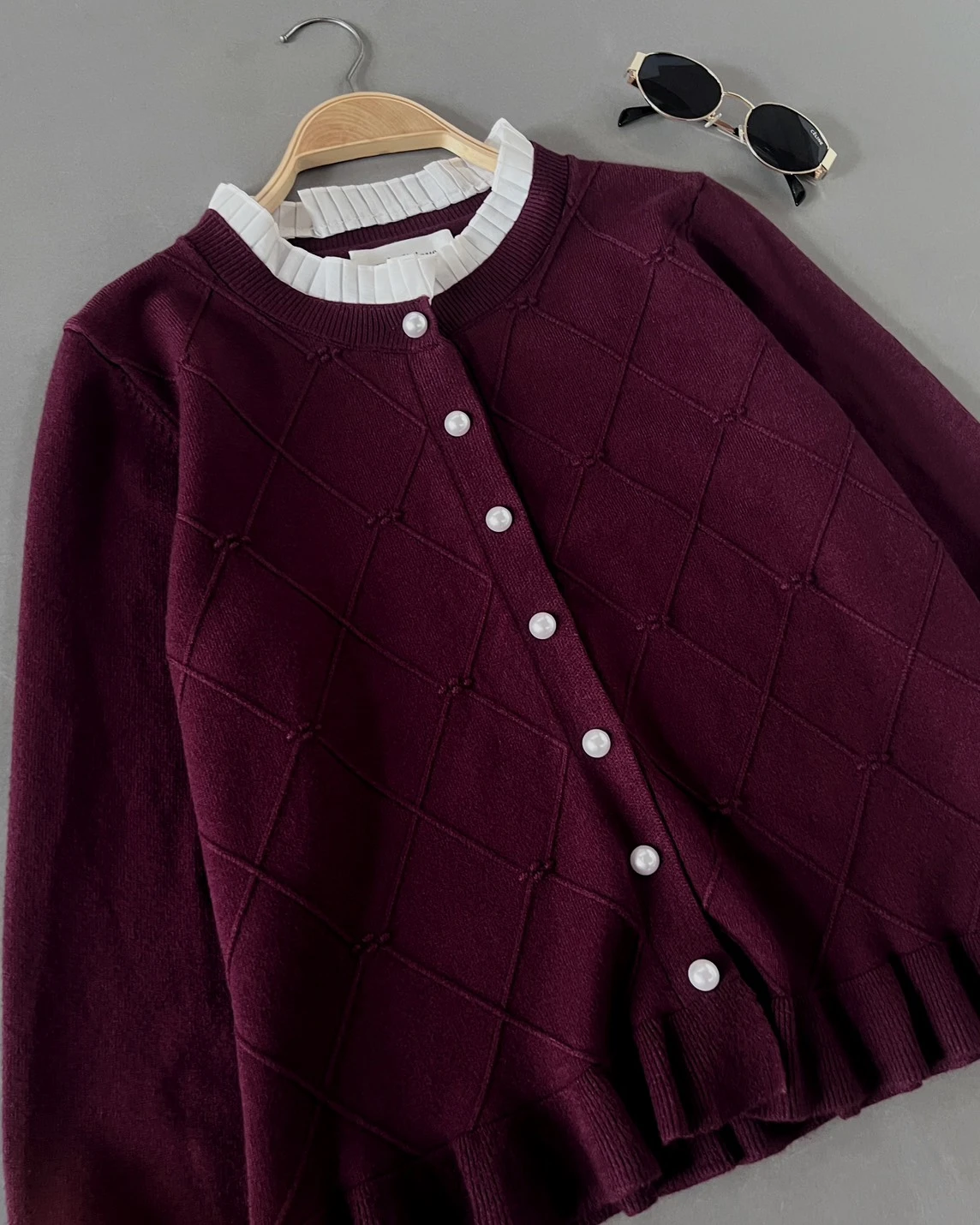 Calosa Cardi Kode 66P Maroon
