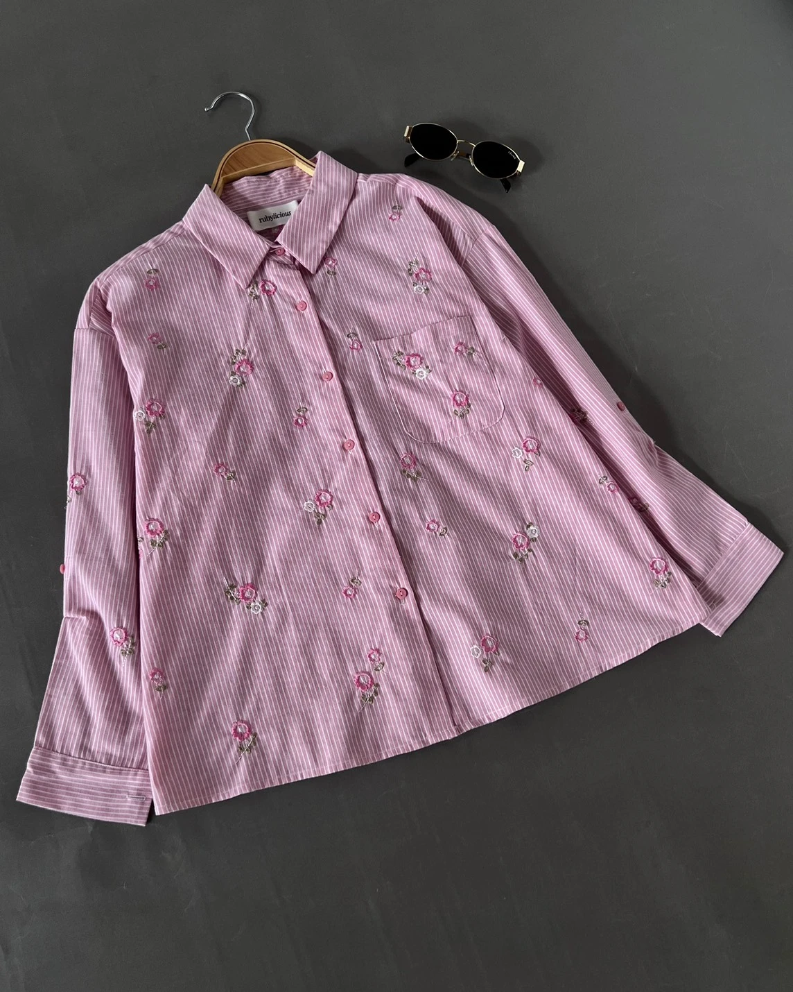 Alternative view of Emyro Stripe Shirt Kode 20458 Pink