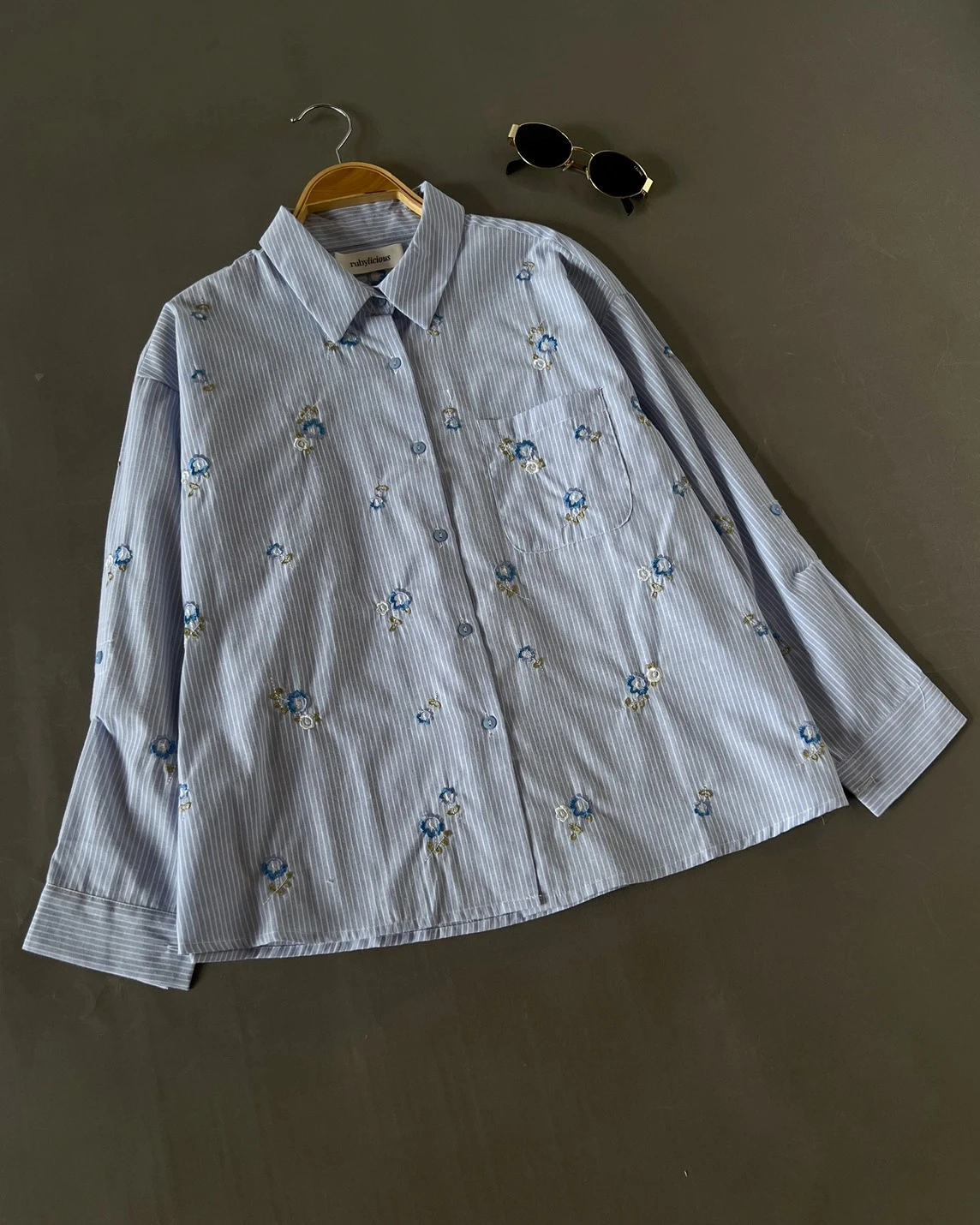 Alternative view of Emyro Stripe Shirt Kode 20458 Blue