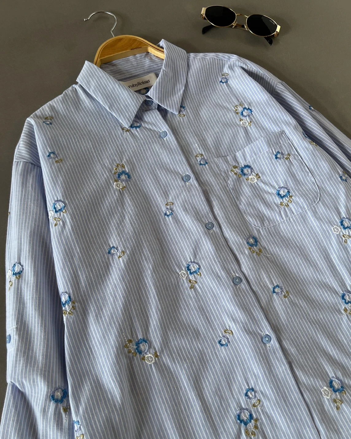 Emyro Stripe Shirt Kode 20458 Blue