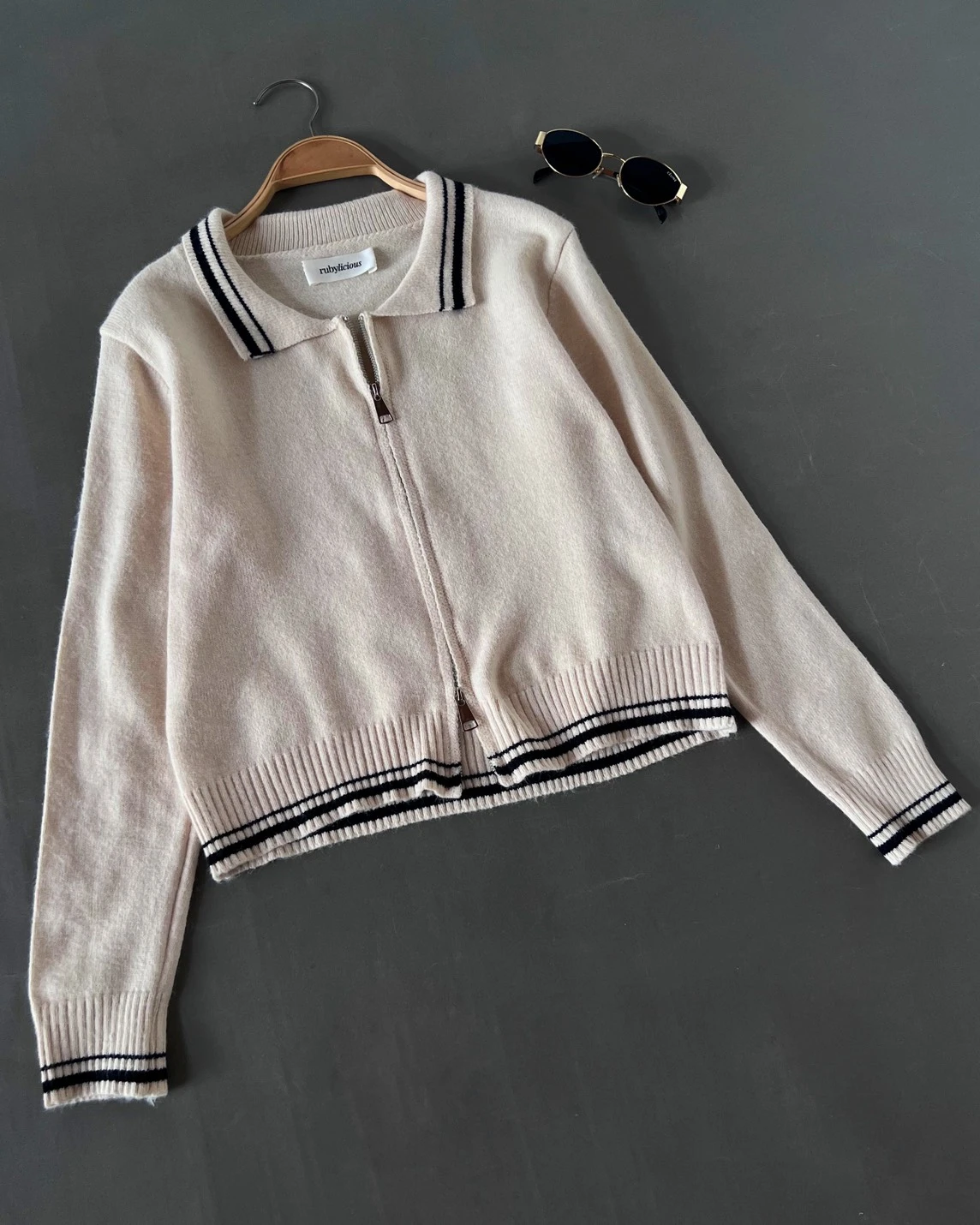 Gayle Knit Jacket Kode 71P Cream - Image 3
