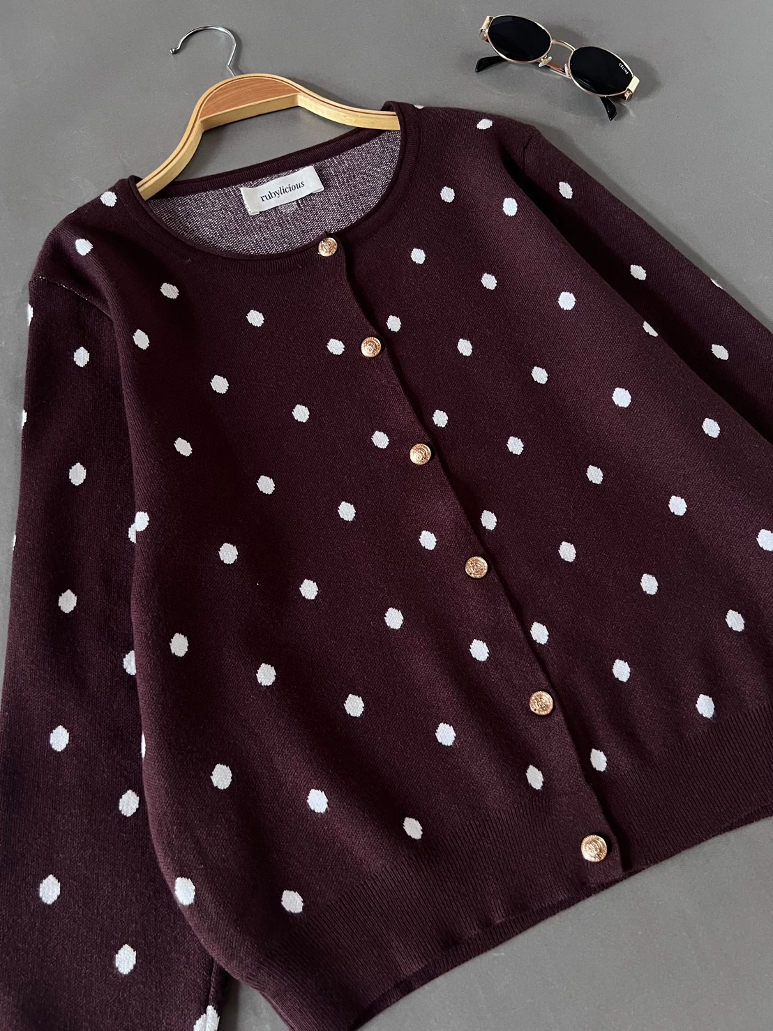 Glica Cardi Kode 156P Coffee