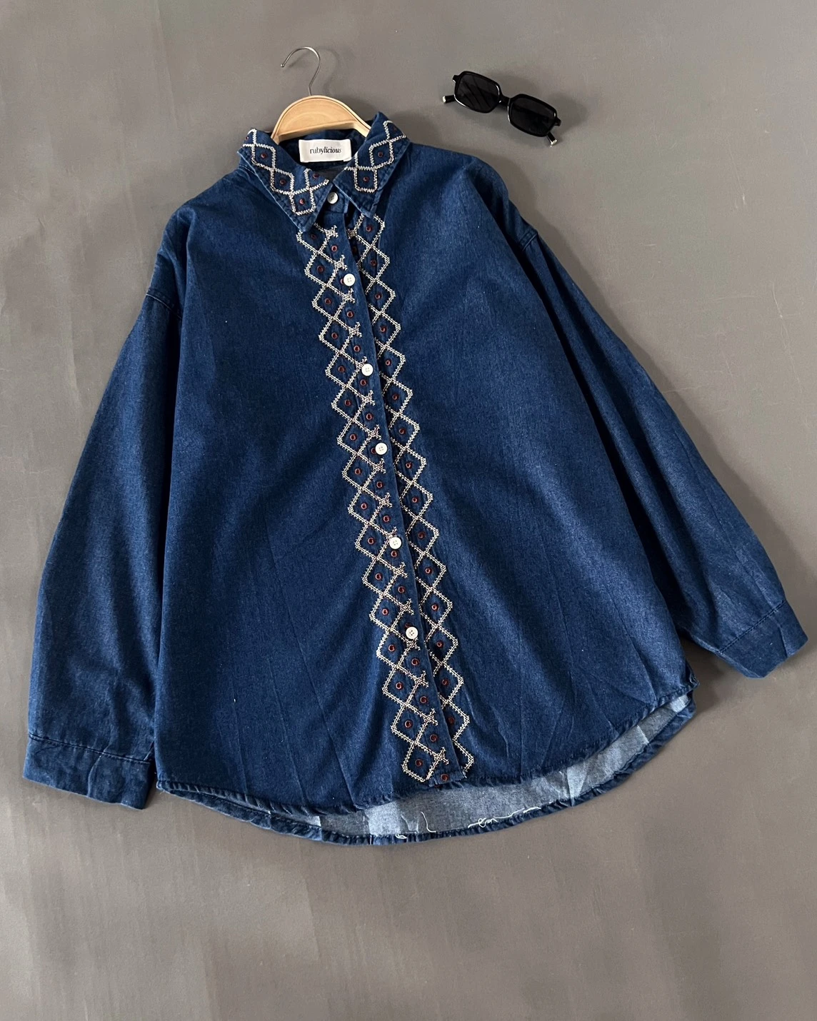Hanzo Denim Shirt Kode 541N Medium Blue