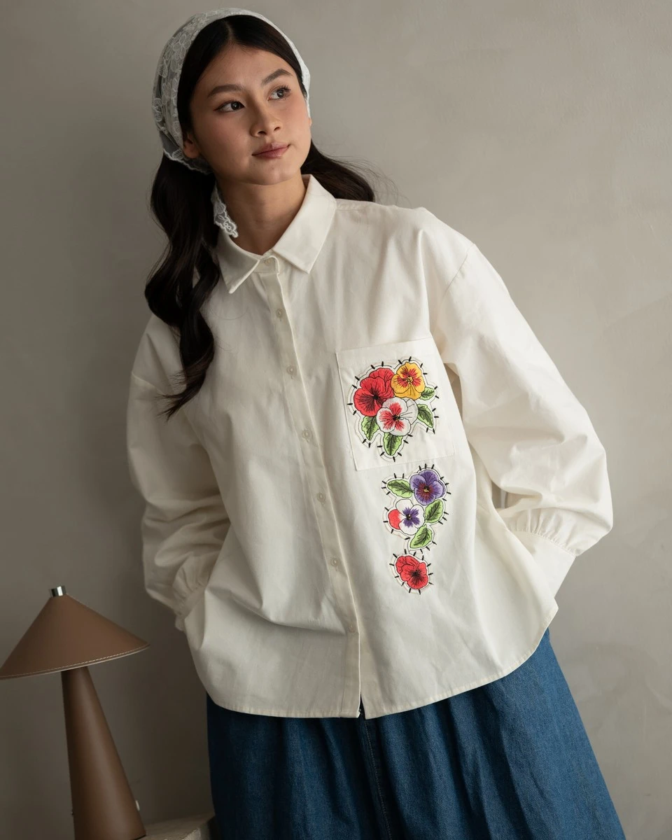 Hayba Shirt Kode 1498 Broken White - Image 3