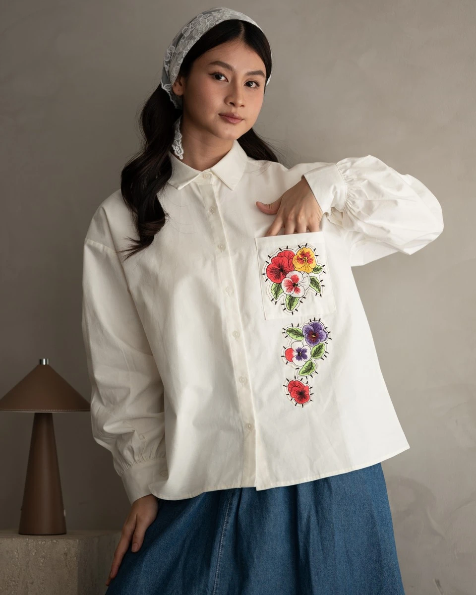 Alternative view of Hayba Shirt Kode 1498 Broken White