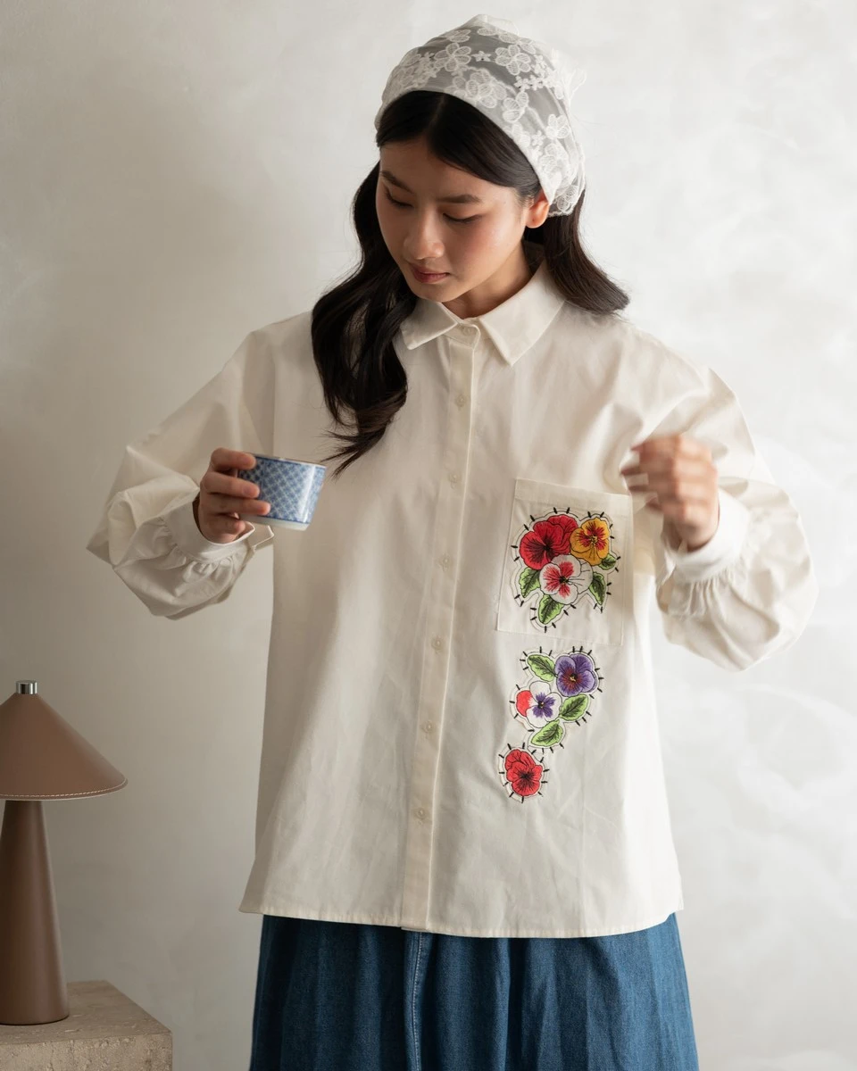 Hayba Shirt Kode 1498 Broken White