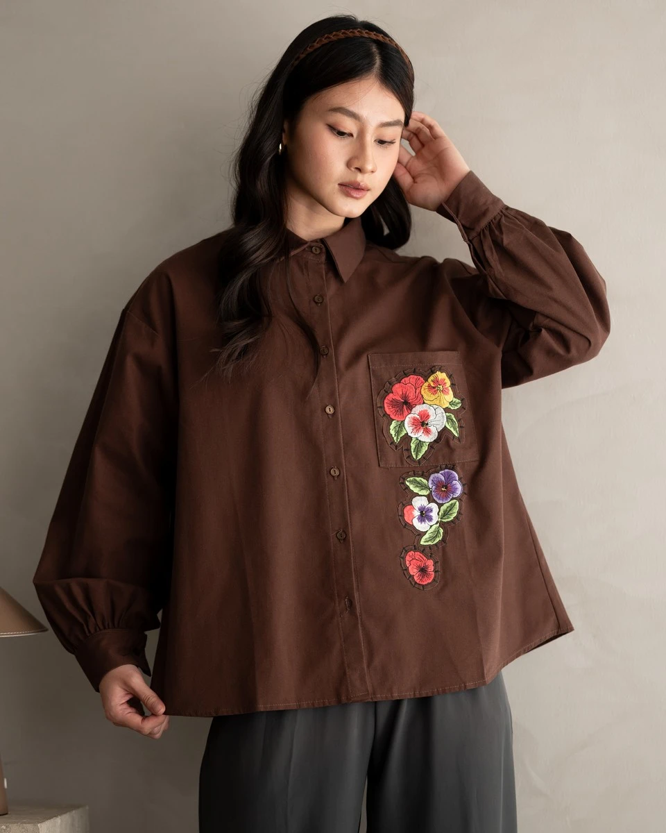Hayba Shirt Kode 1499 Coffee