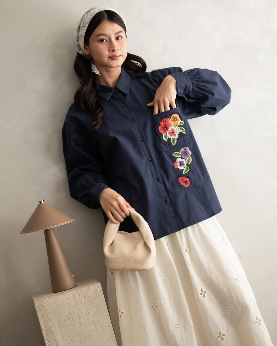 Hayba Shirt Kode 1500 Navy