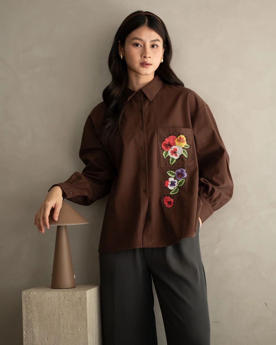 Alternative view of Hayba Shirt Kode 1499 Coffee