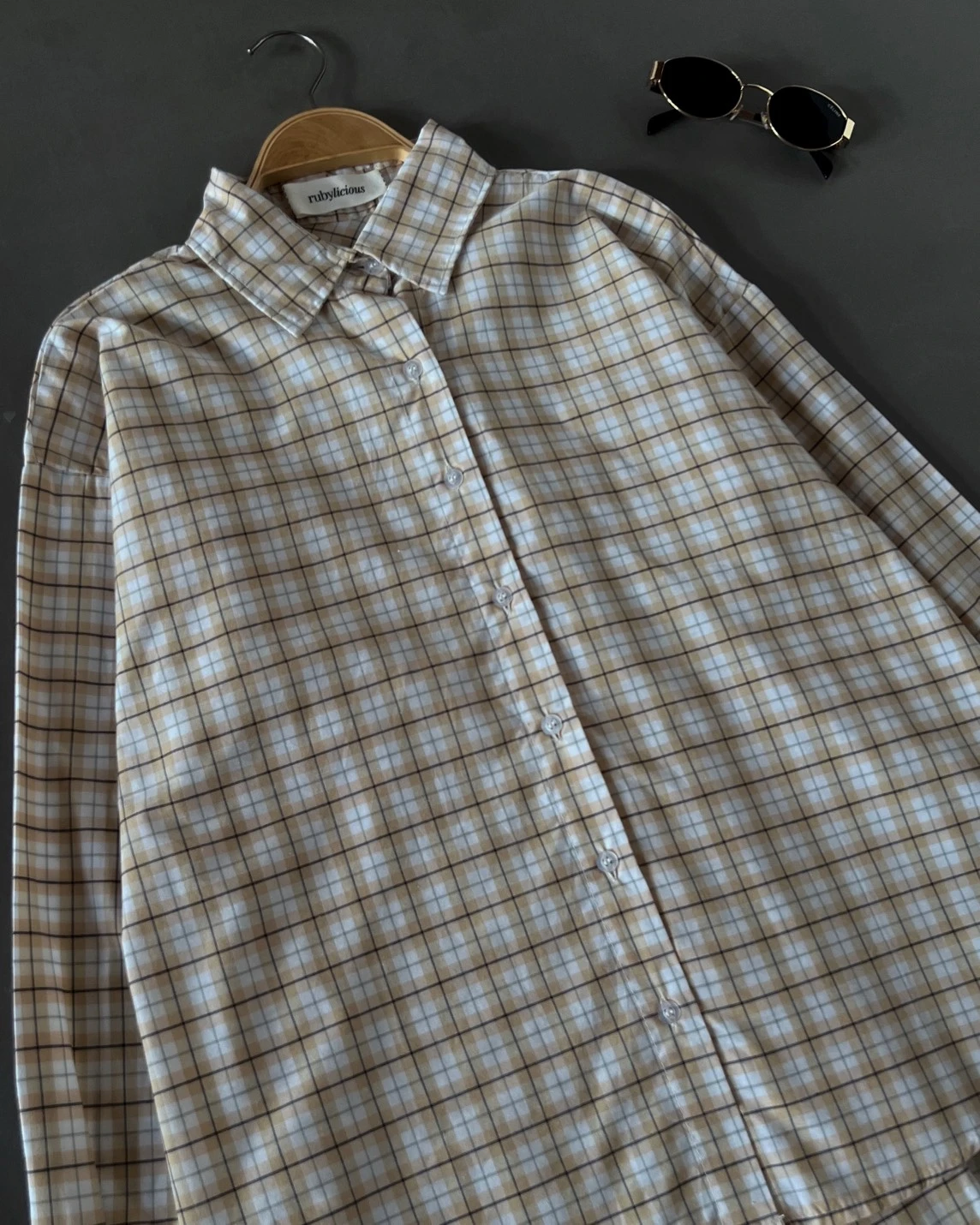 Larsa Plaid Shirt Kode 6878 Yellow