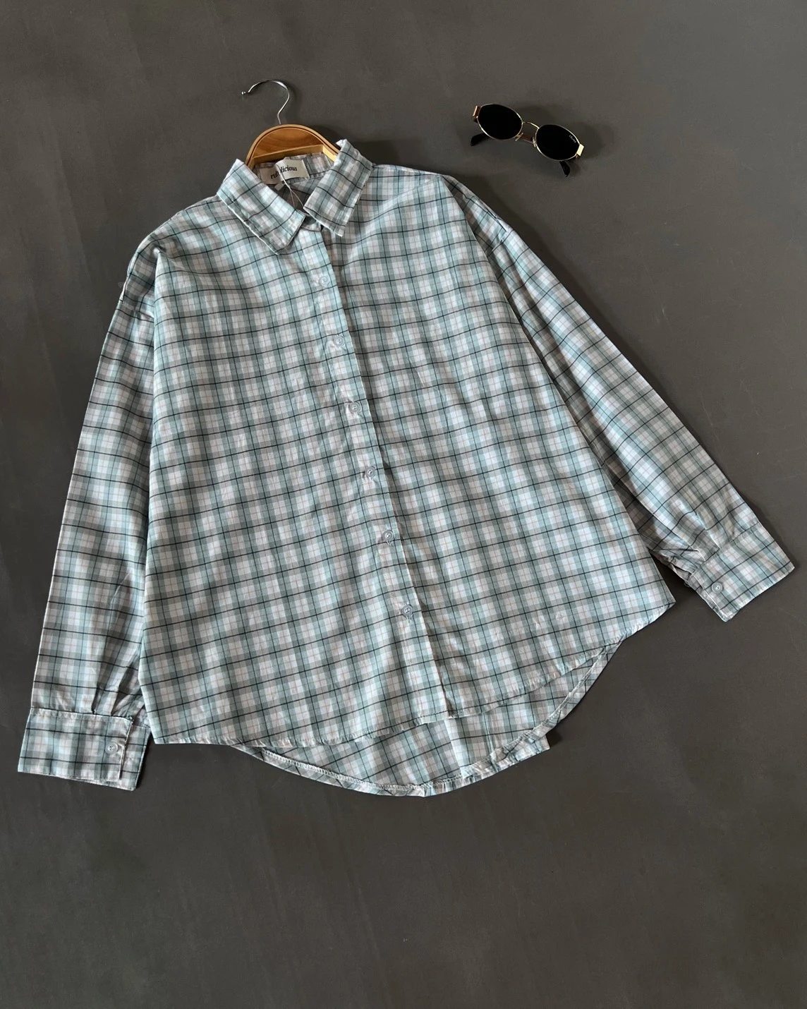 Larsa Plaid Shirt Kode 6878 Mint