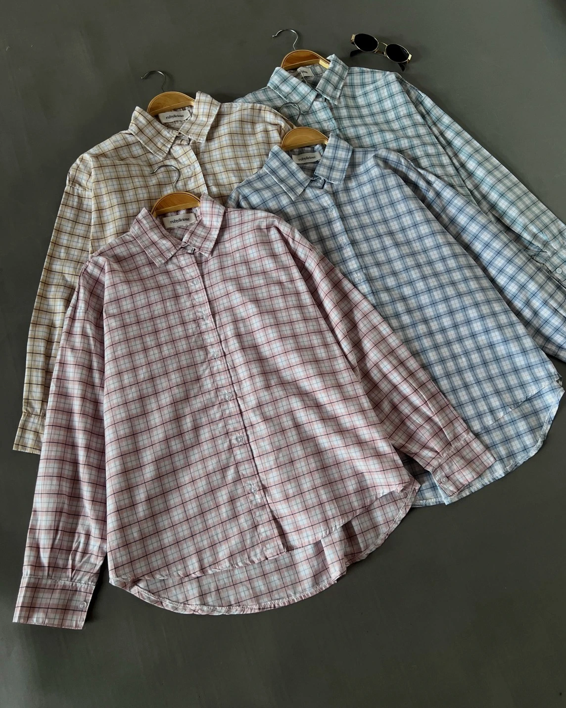 Larsa Plaid Shirt Kode 6878 Grey - Image 3