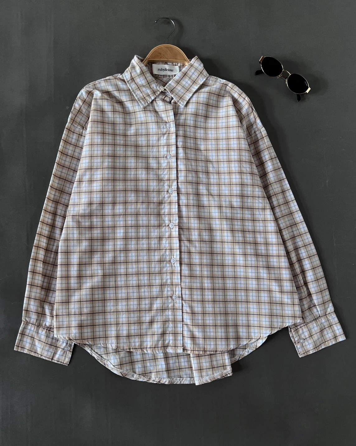 Larsa Plaid Shirt Kode 6878 Yellow - Image 3