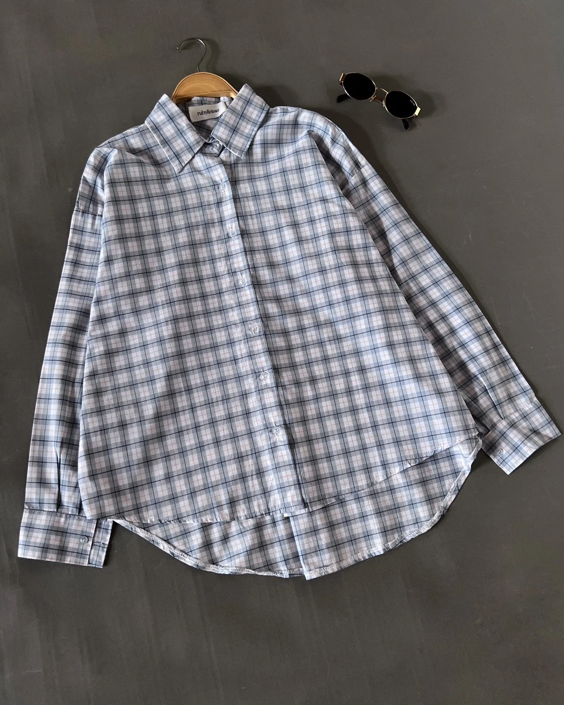 Alternative view of Larsa Plaid Shirt Kode 6878 Grey