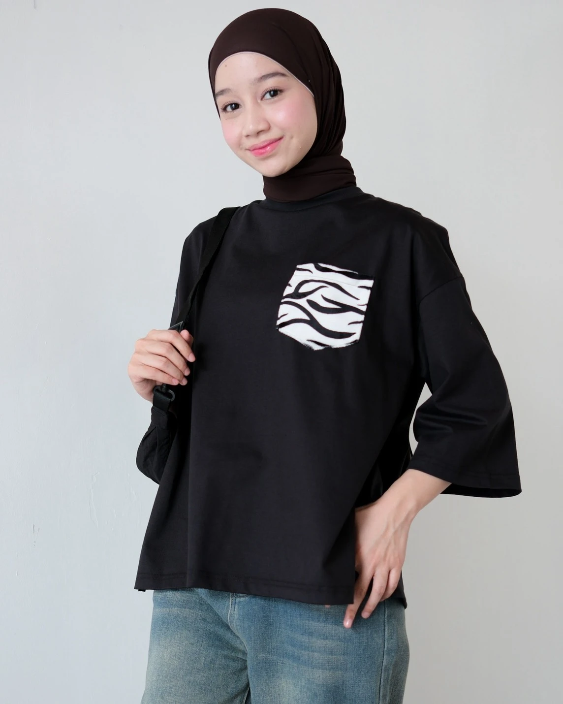 Pocket T-Shirt Black-Zebra