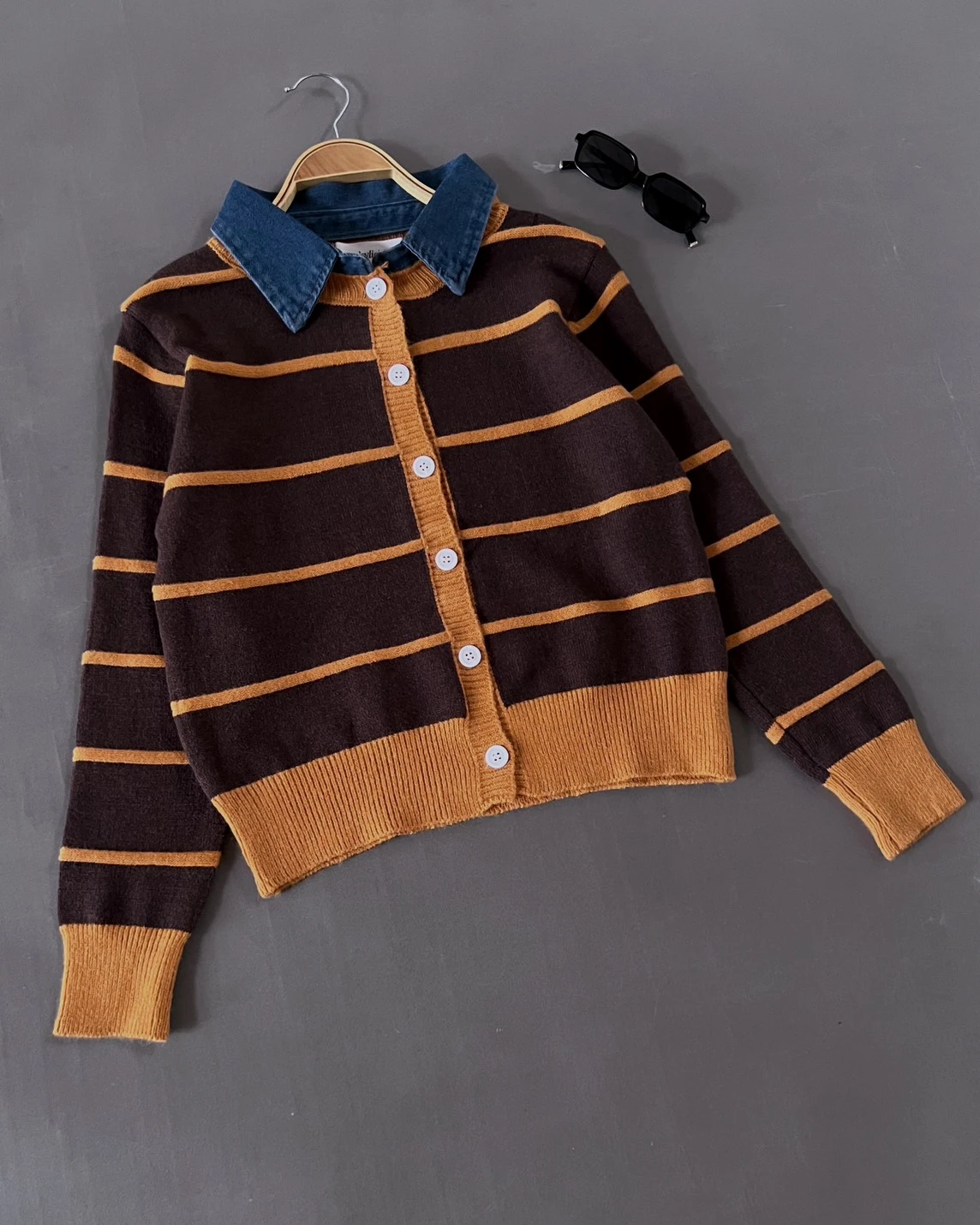 Sayuri Stripe Longsleeve Kode 224 O Coffee - Image 3
