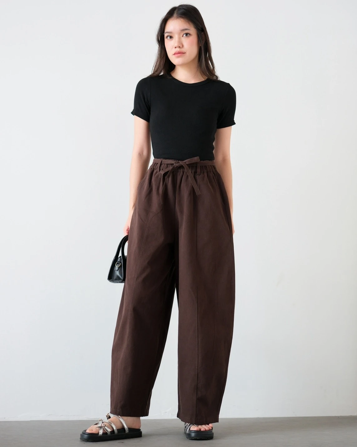 Nara Barrel Pants Kode 121P Coffee