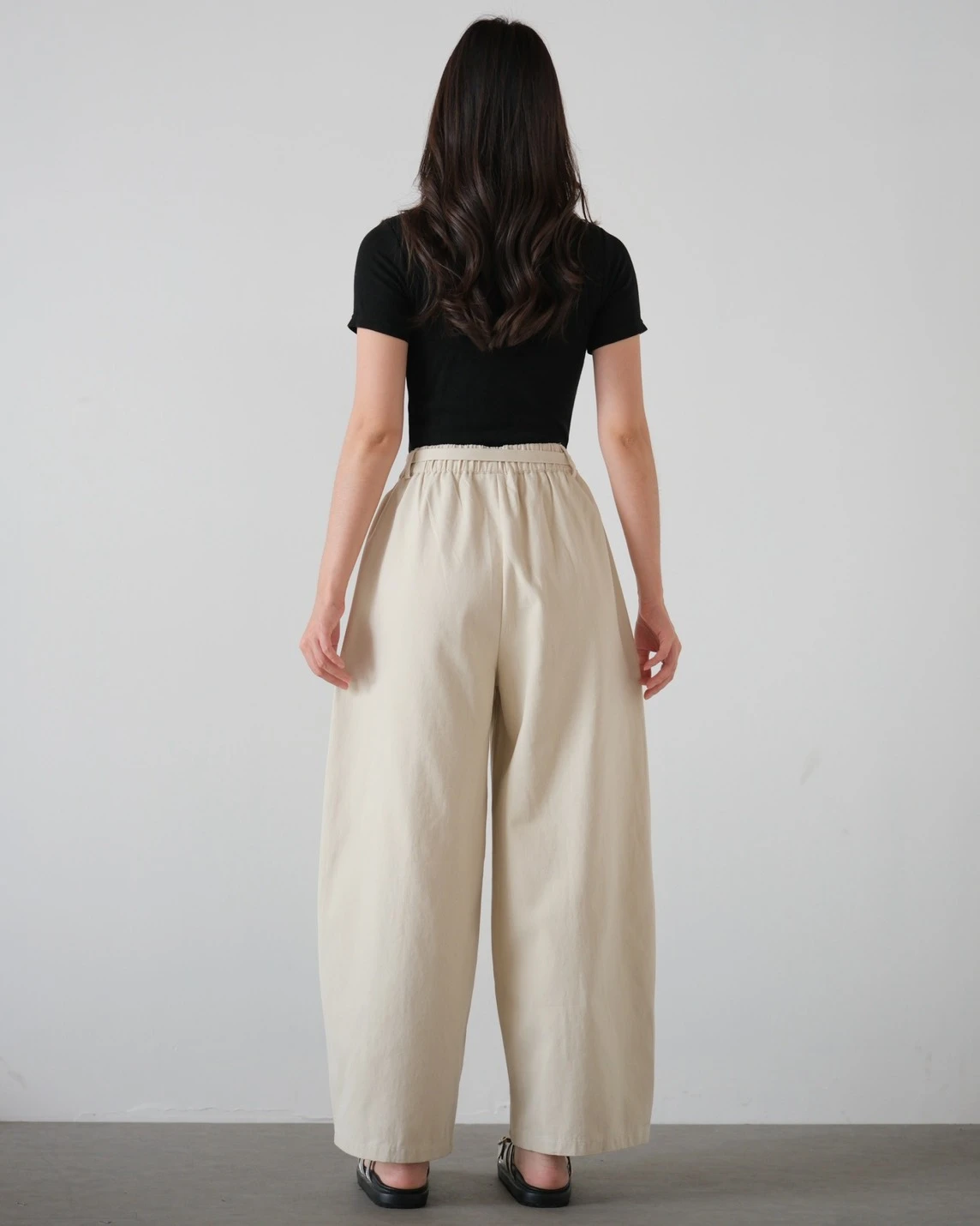 Nara Barrel Pants Kode 121P Cream - Image 3