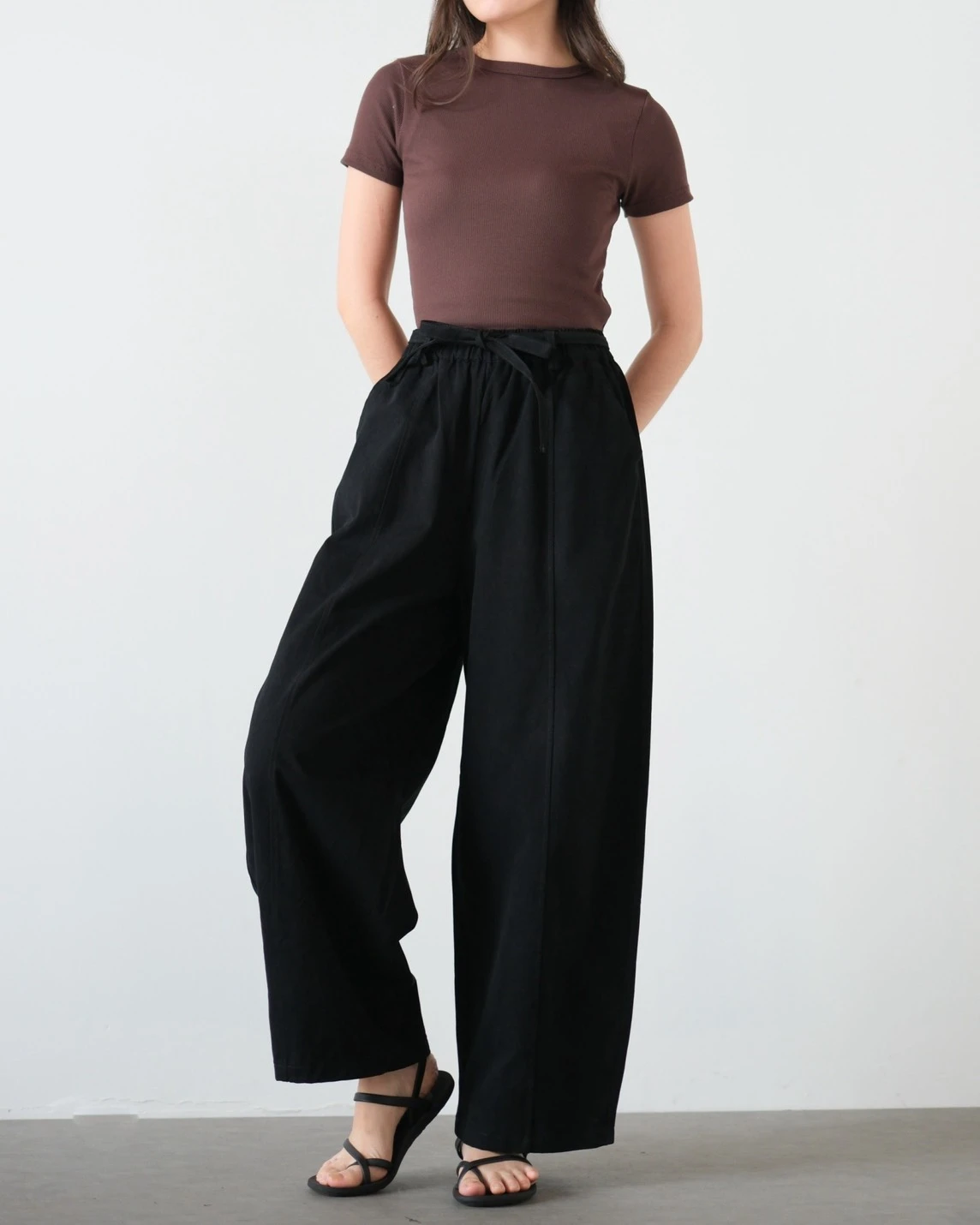 Nara Barrel Pants Kode 121P Black