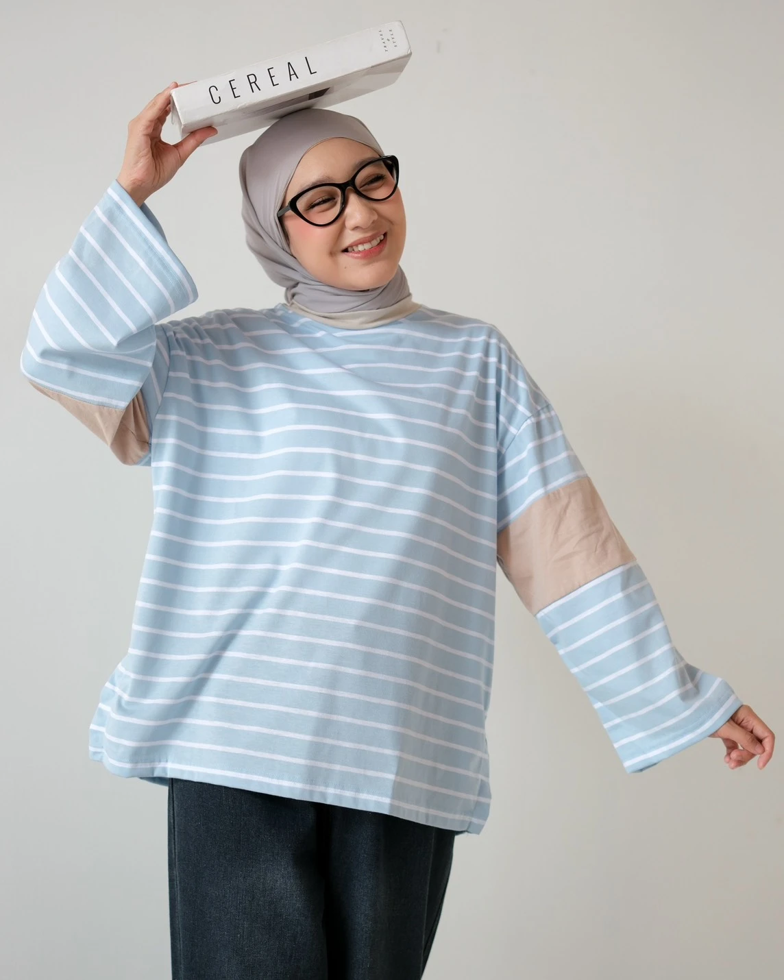 Dion Stripe Longsleeve Blue-Bw Small
