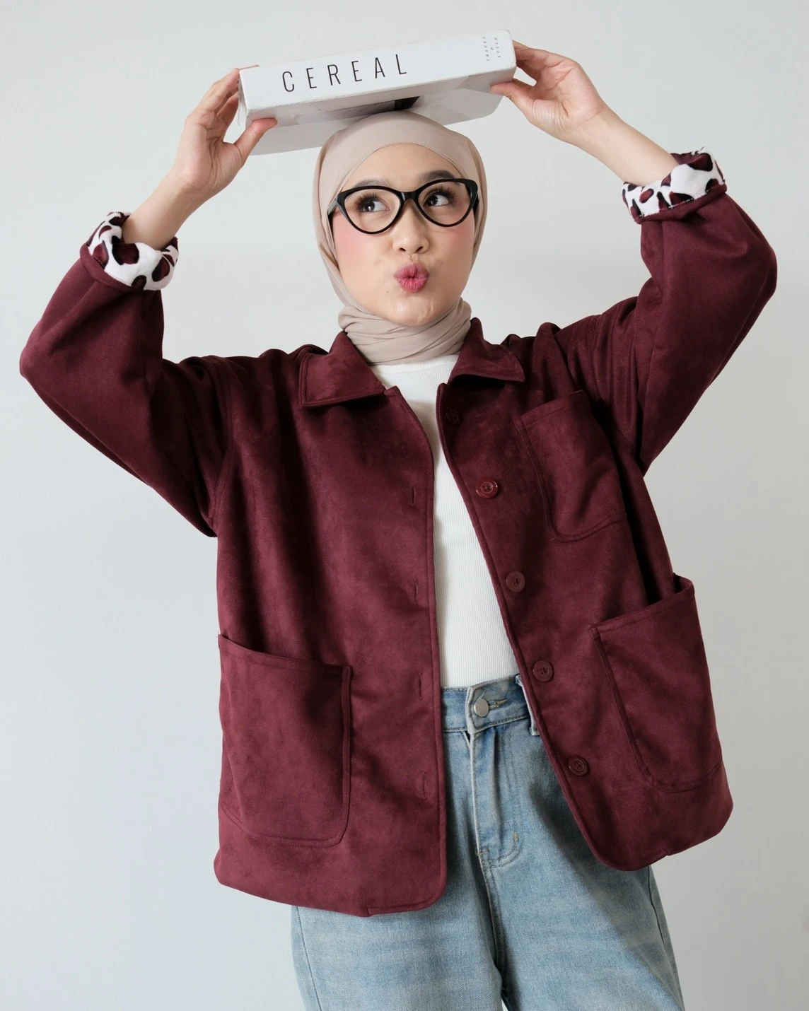 Jilea Jacket Kode 26543 Maroon