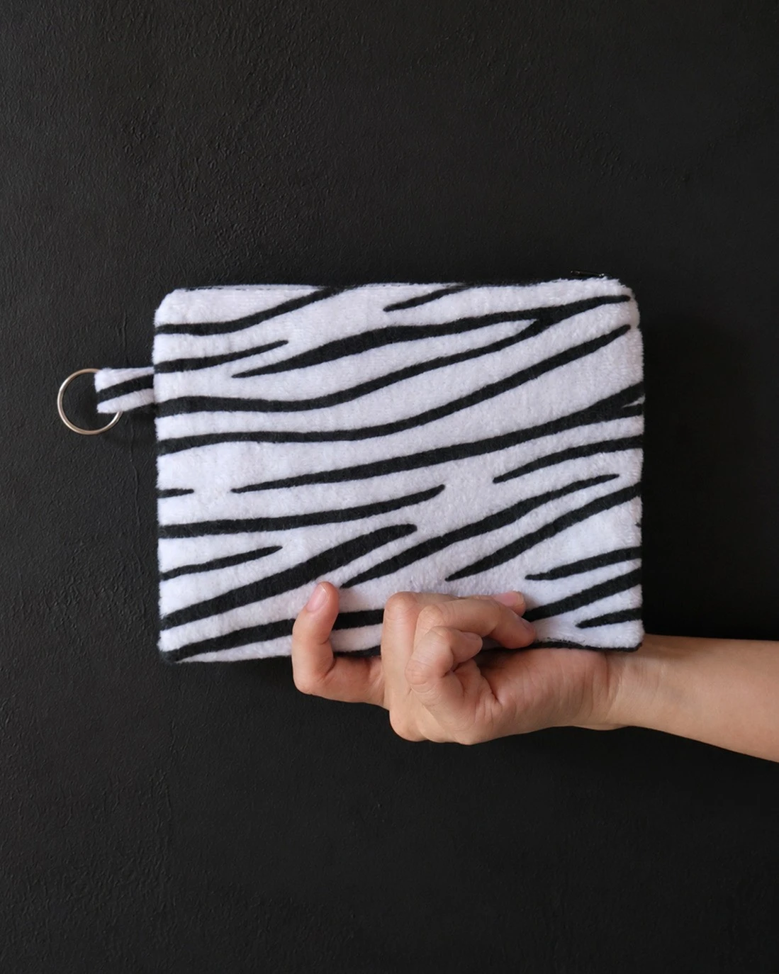 Alternative view of Animal Printed Pouch Zebra