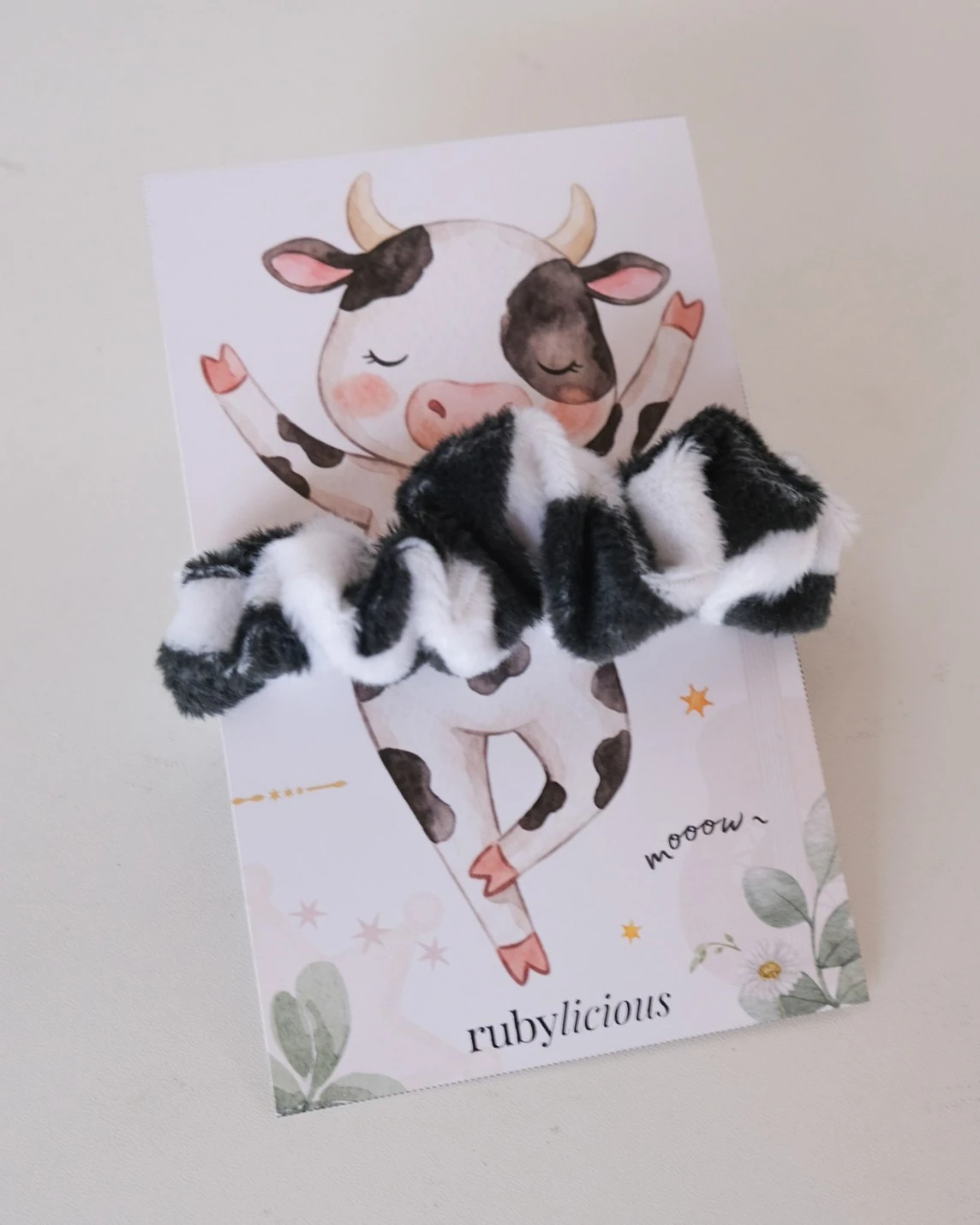 Alternative view of Animal Printed Scrunchies Cow