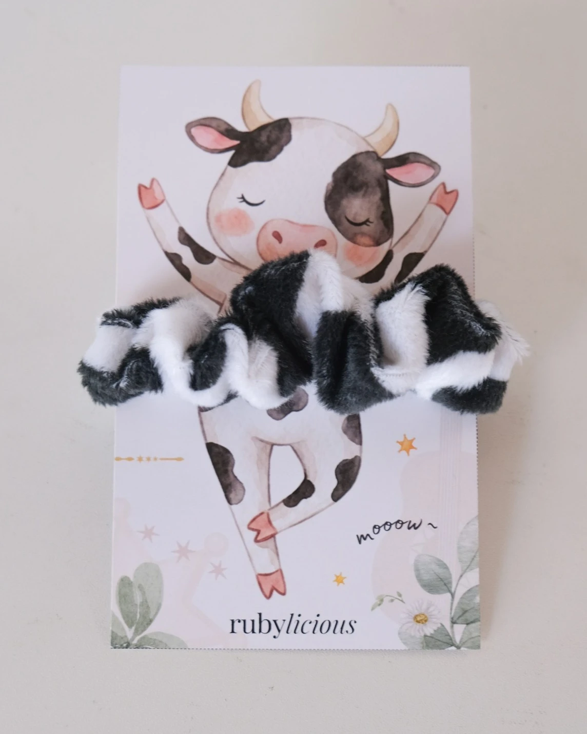 Animal Printed Scrunchies Cow