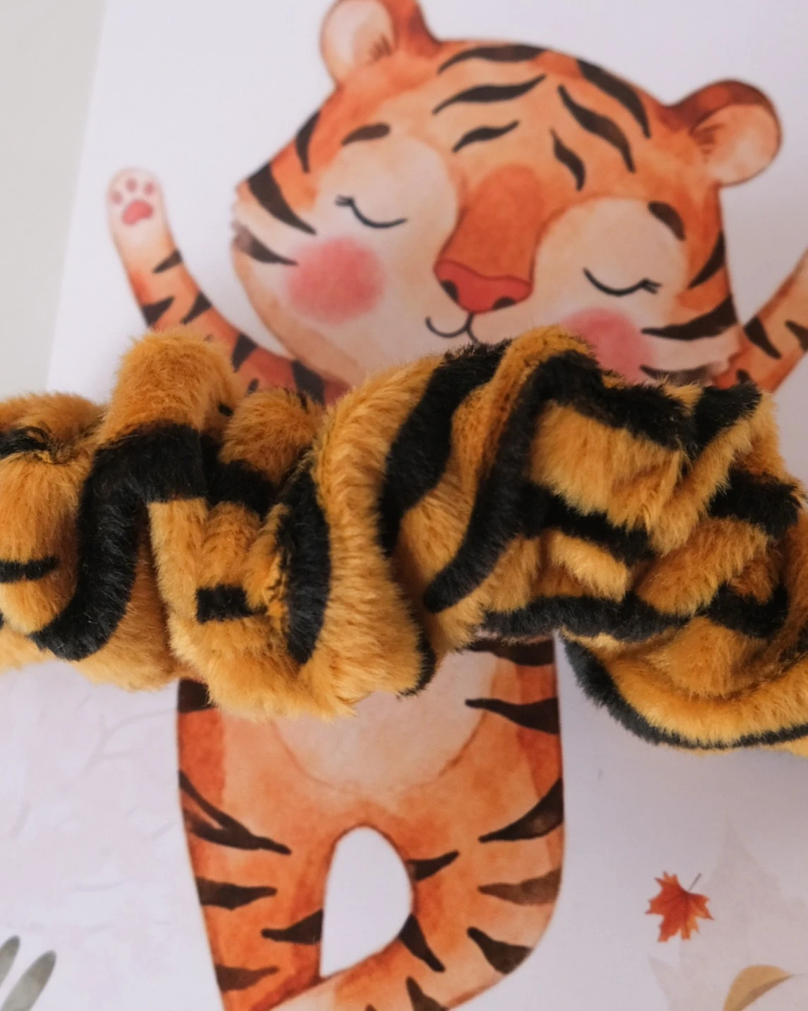 Animal Printed Scrunchies Tiger