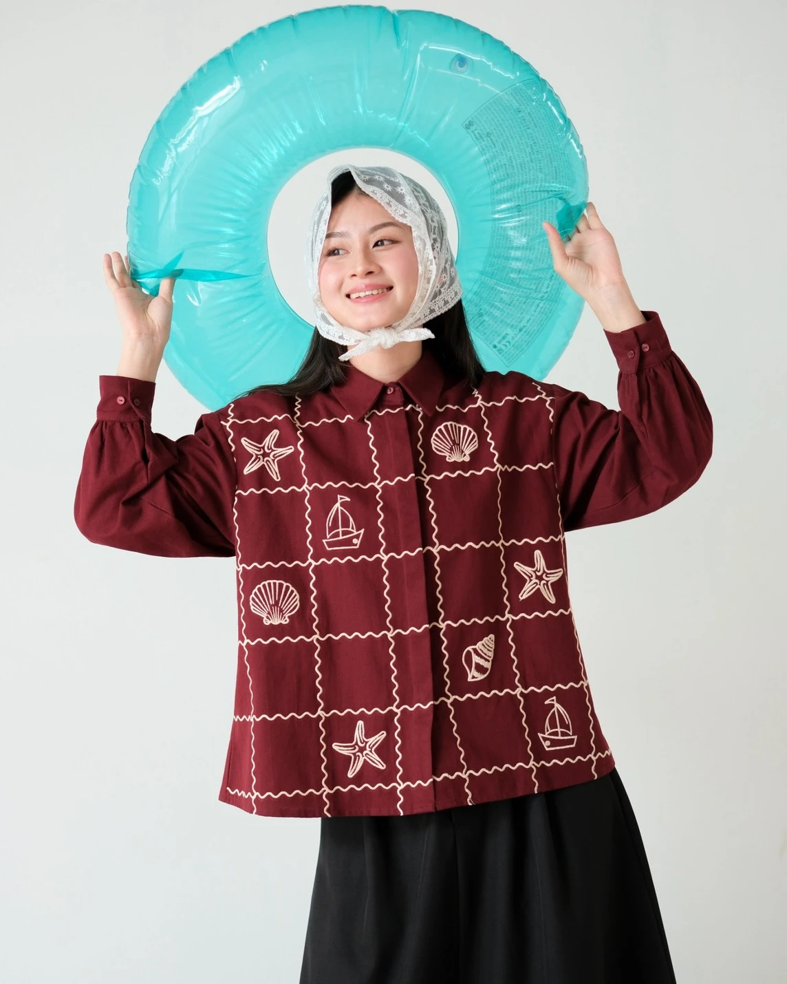 Alternative view of Selgi Shirt Kode 20350 Maroon