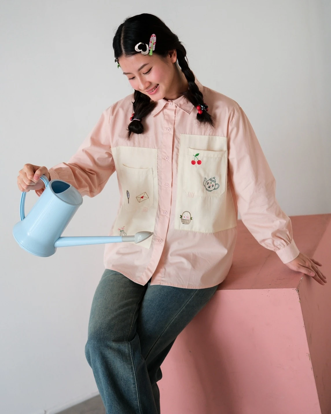 Leith Shirt Dusty Pink - Image 3