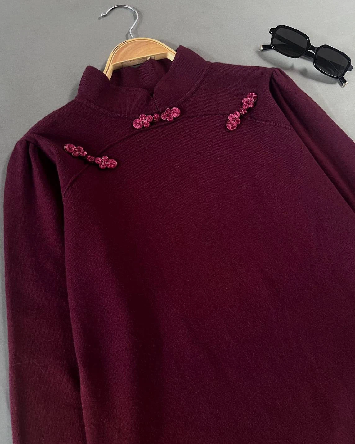 Fonca Longsleeve Kode 461N Maroon - Image 3