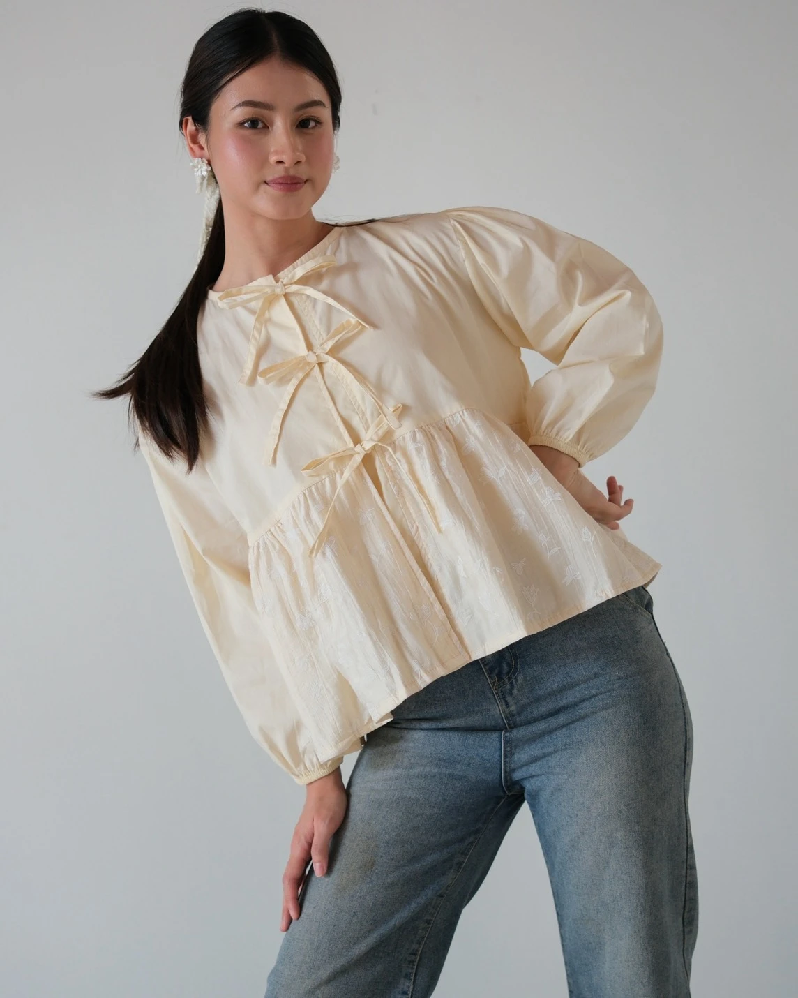 Piya Blouse Kode 80523 Cream