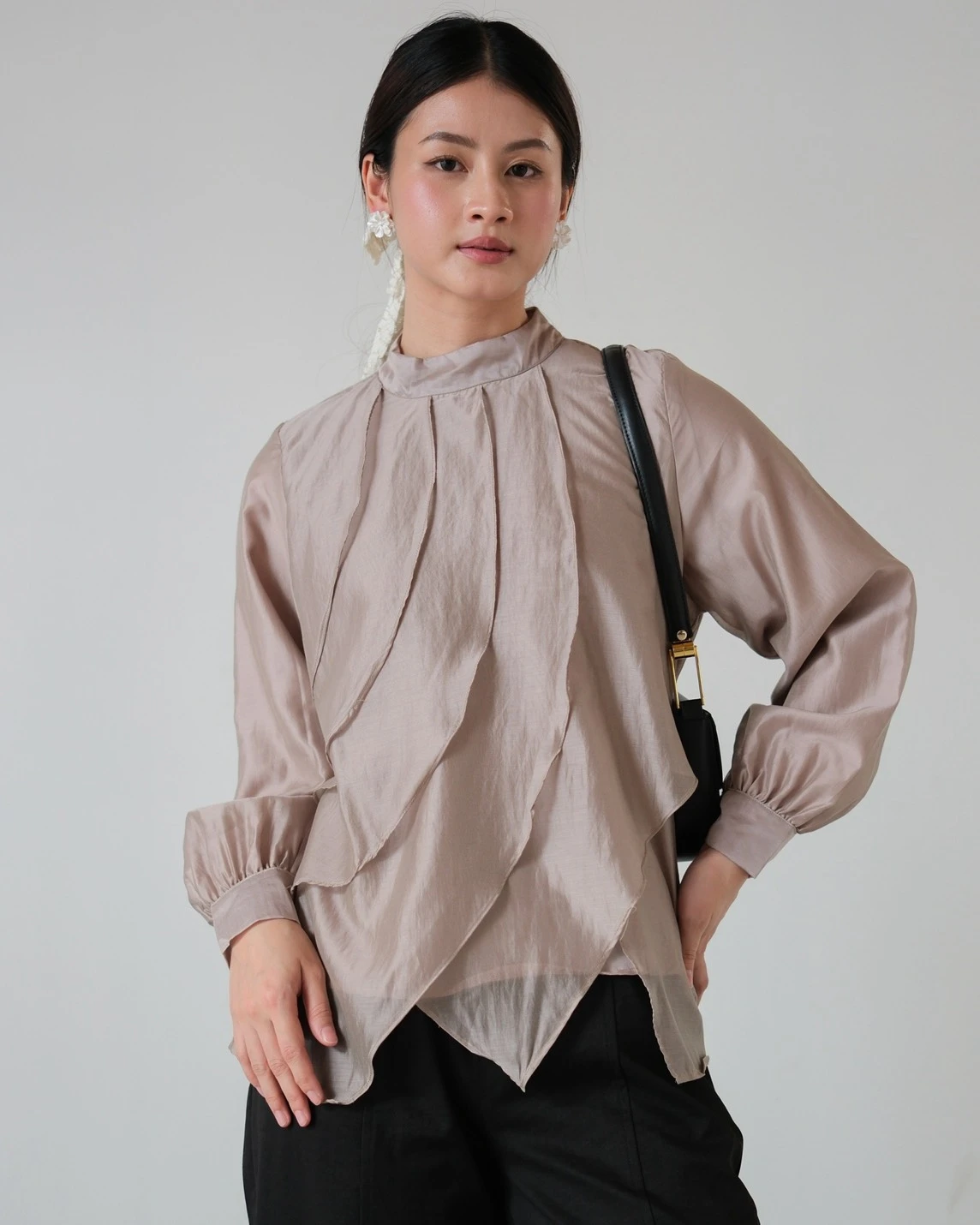 Drina Blouse Kode 80159 Khaki