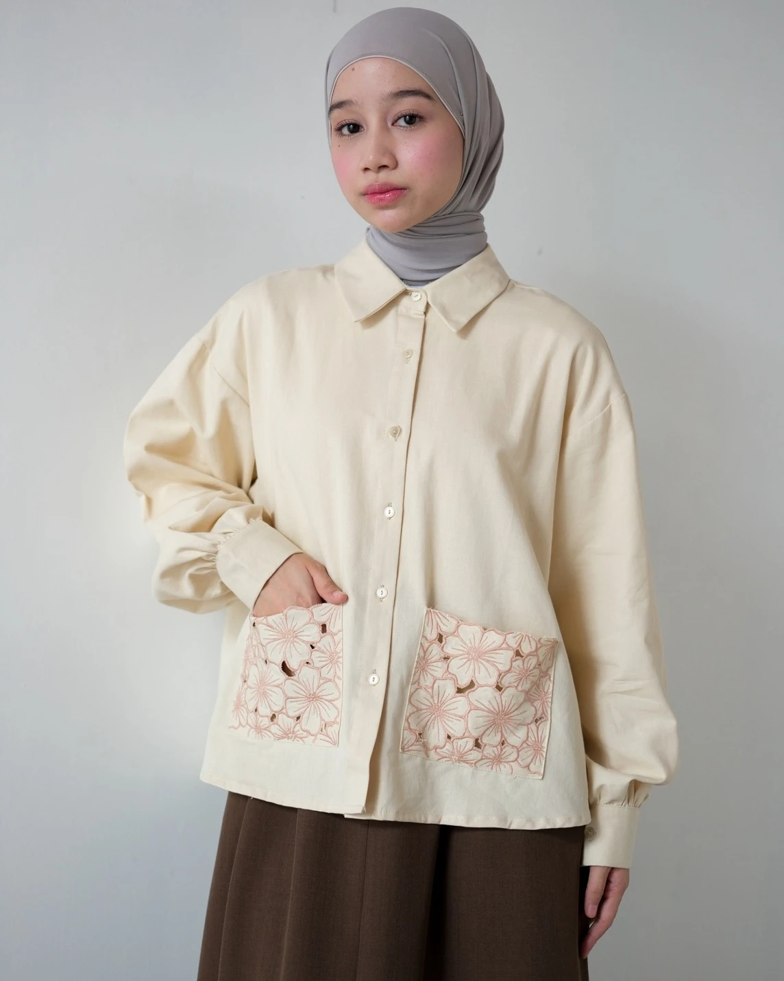 Aycel Shirt Kode 801633 Cream